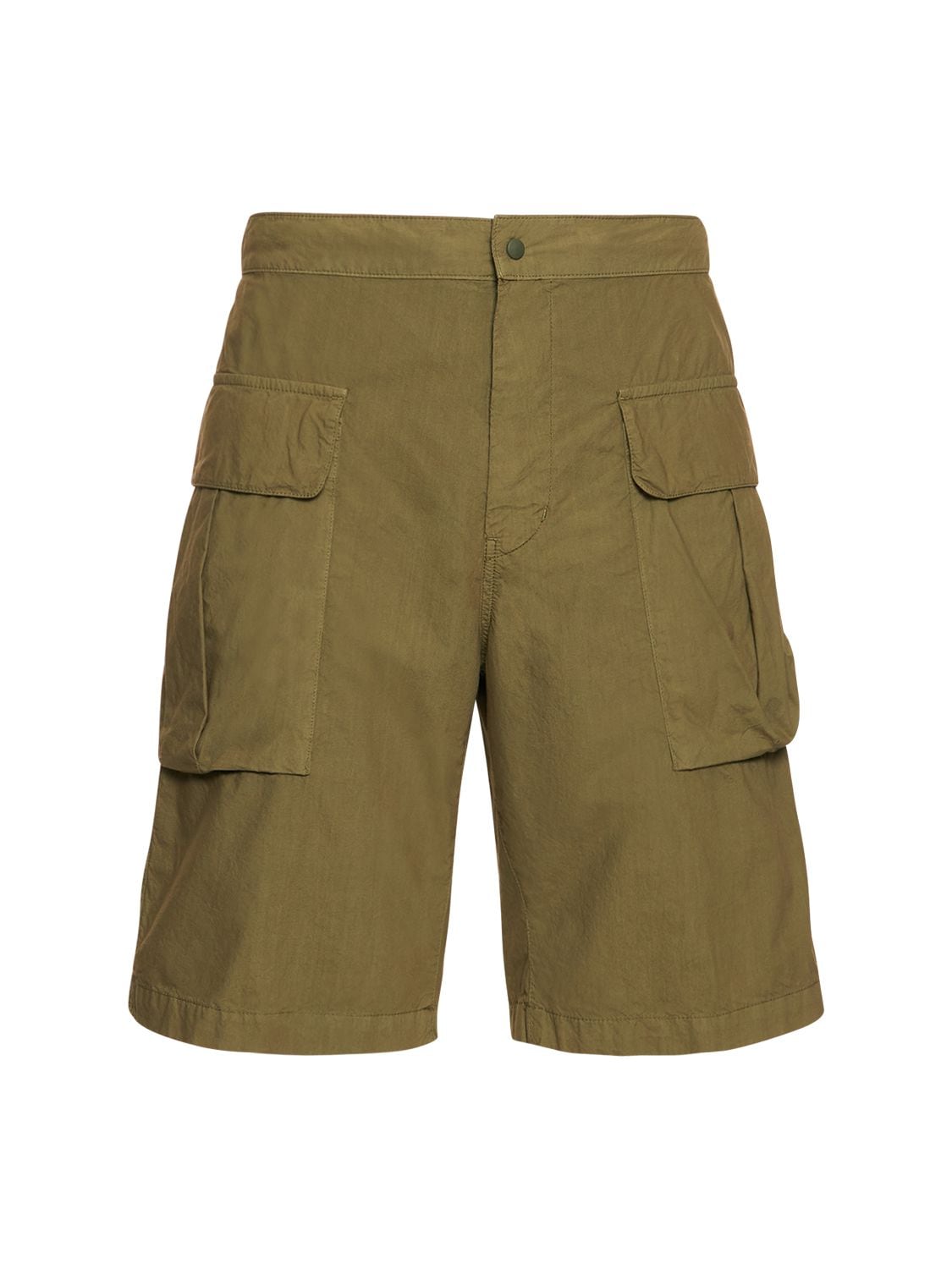 Aspesi Cotton Cargo Shorts In Sage