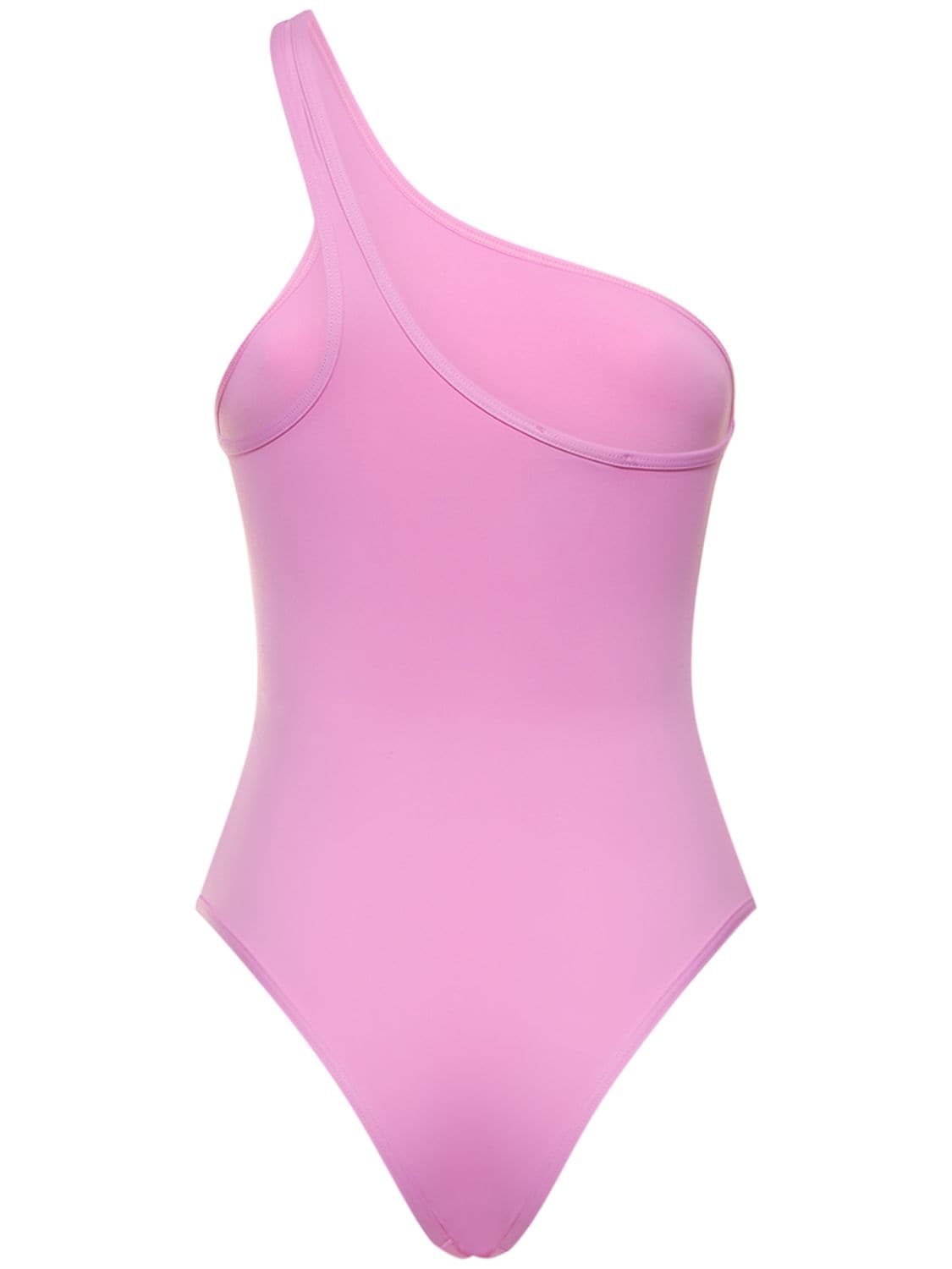 Shop Attico One-shoulder One Piece Swimsuit In Pink