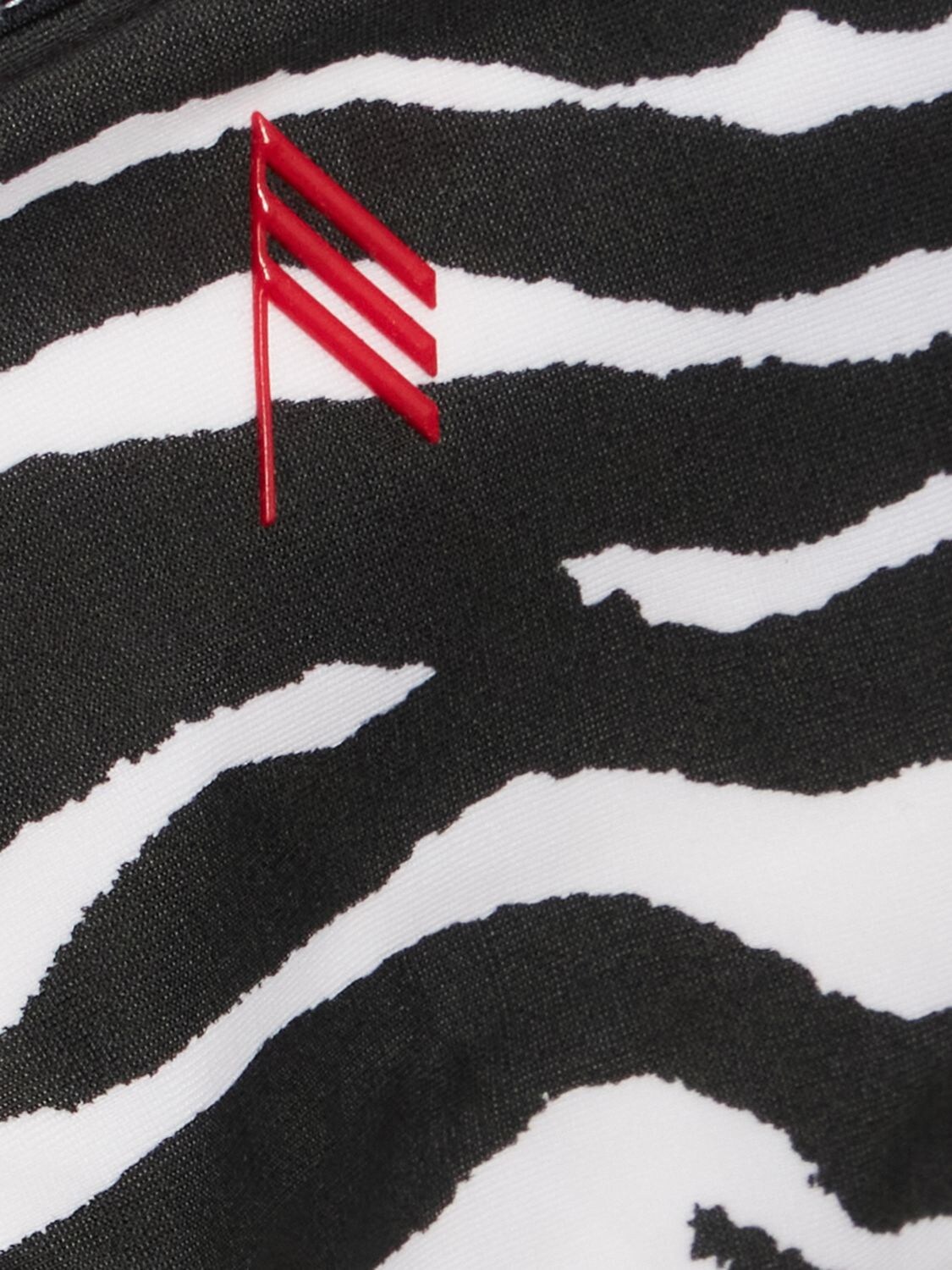 Shop Attico Zebra Printed One-shoulder Bikini In Black,white