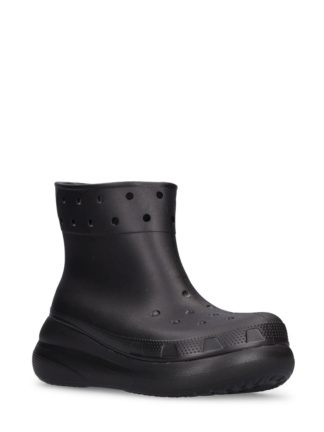 Shop Crocs Classic Crush Boots In Black