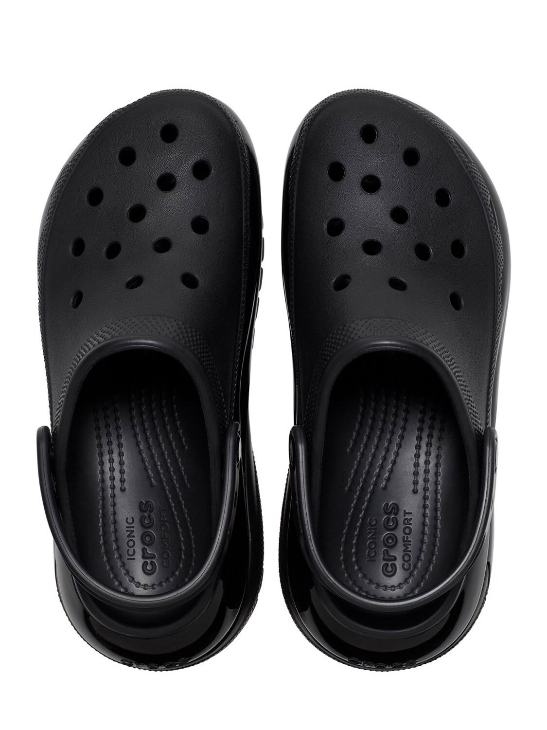 Shop Crocs Classic Mega Crush Clogs In Black