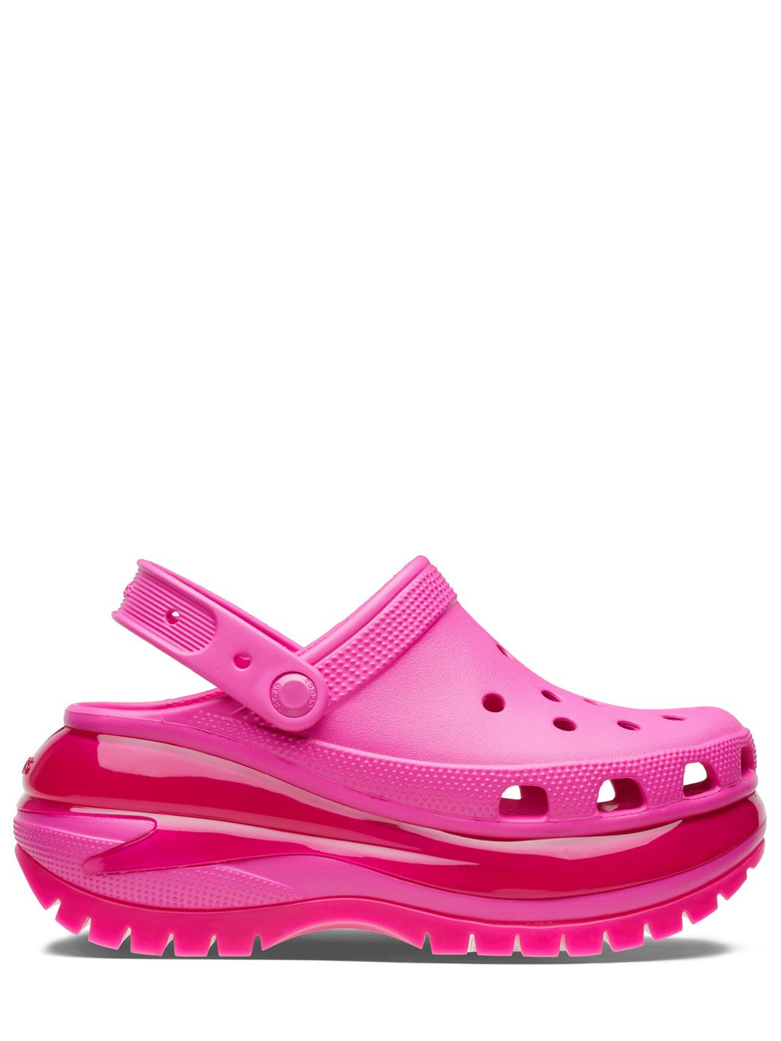 Crocs Classic Mega Crush Clogs In Fuchsia