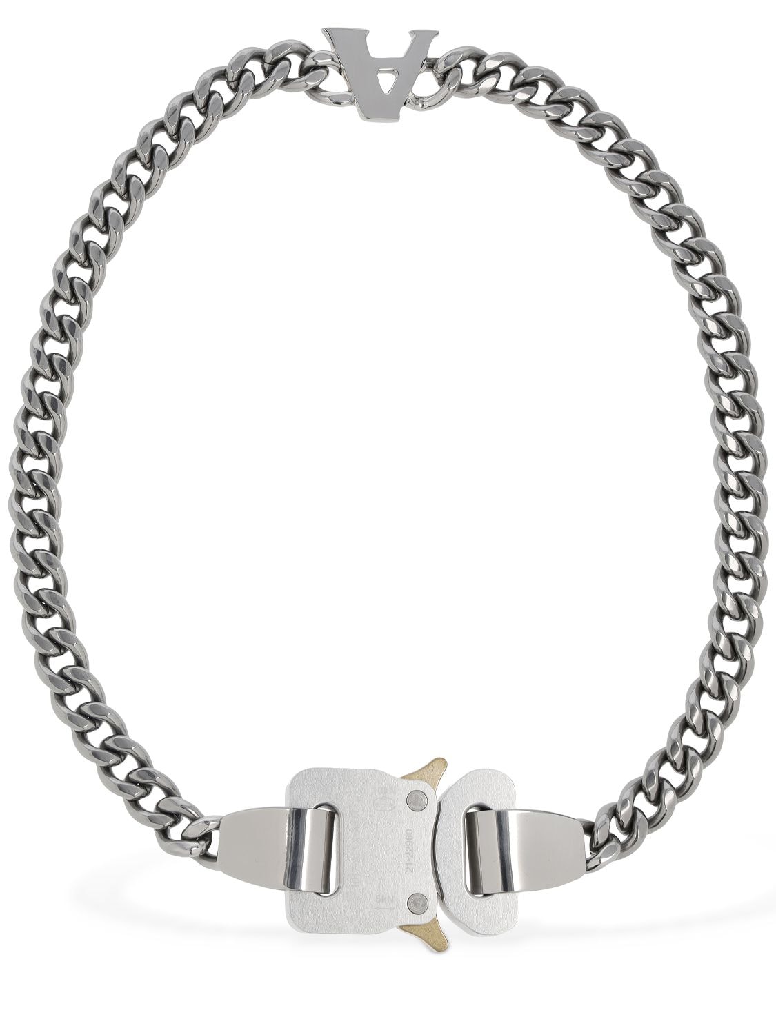 A Logo Charm Buckle Necklace