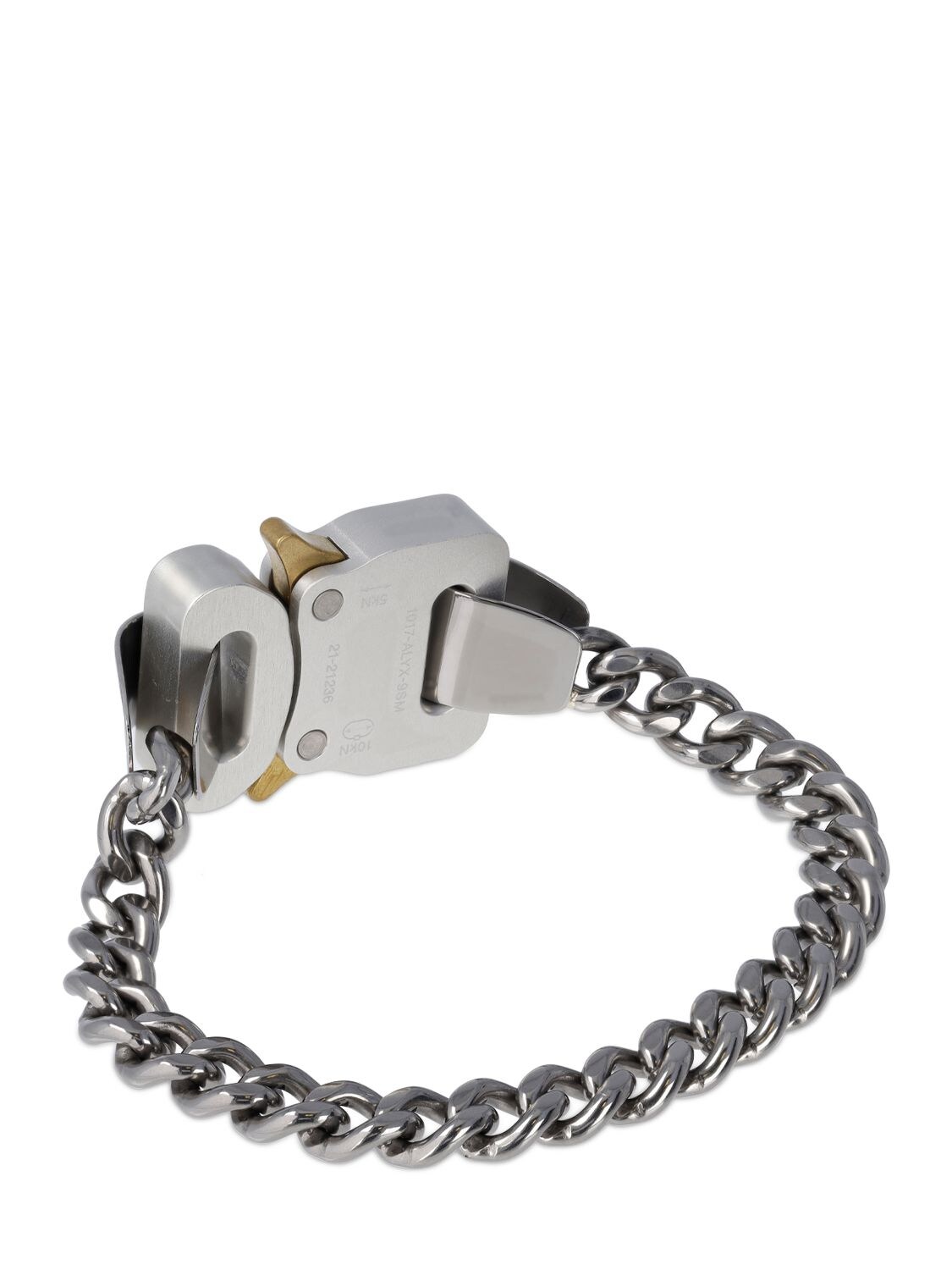 Shop Alyx Buckle Chain Bracelet In Silver