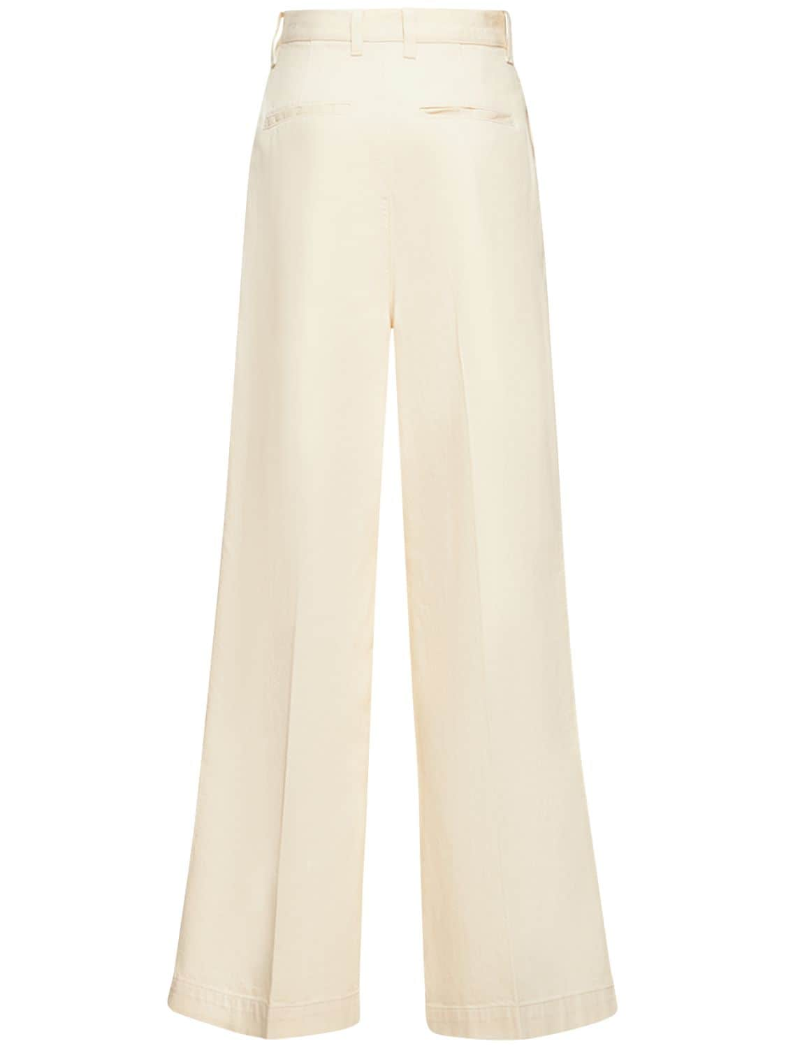 Shop Made In Tomboy Enea Cotton Denim Wide Leg Jeans In White