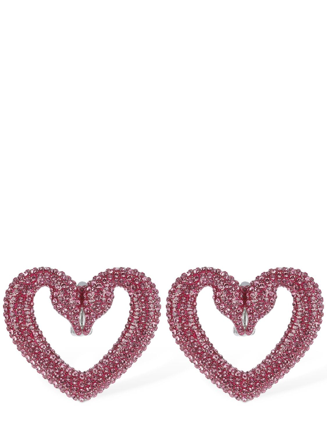 Swarovski Una  Clip-on Earrings In Pink,crystal