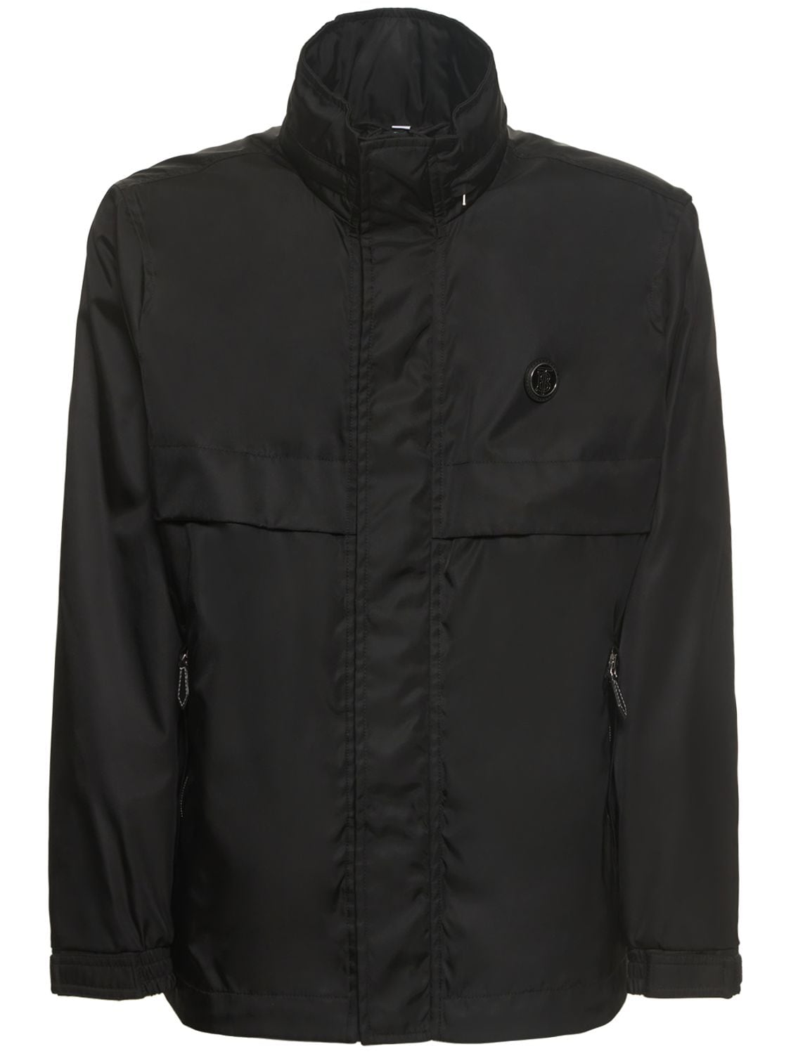 Burberry Homerton Hooded Nylon Zip Jacket In Black