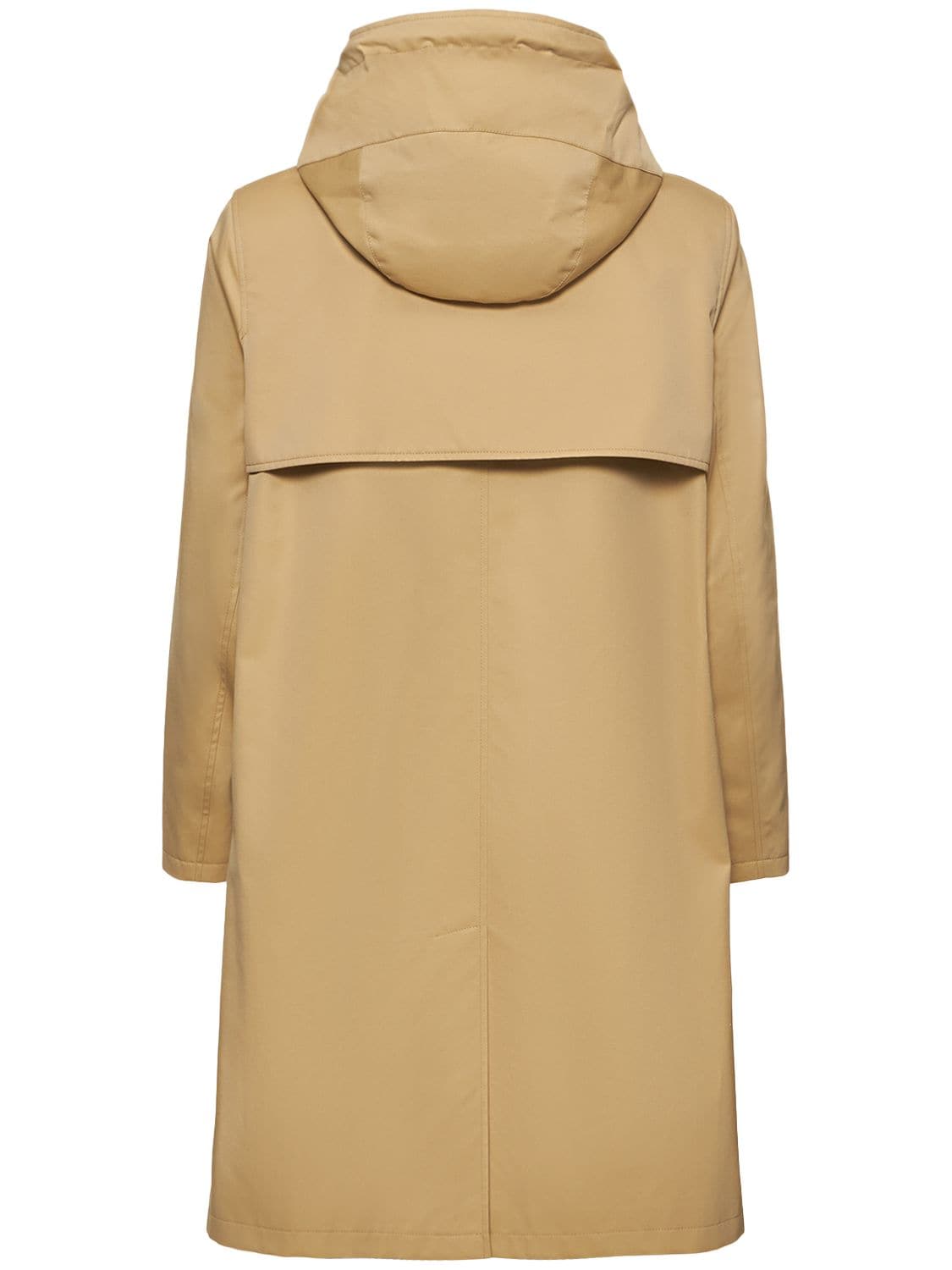 Shop Burberry Marwood Cotton Parka In Honey