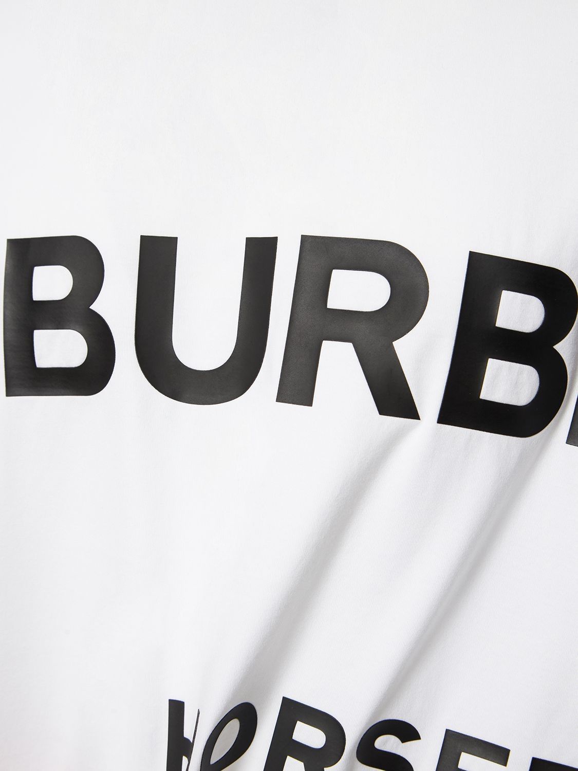 Shop Burberry Harlford Logo Cotton T-shirt In White