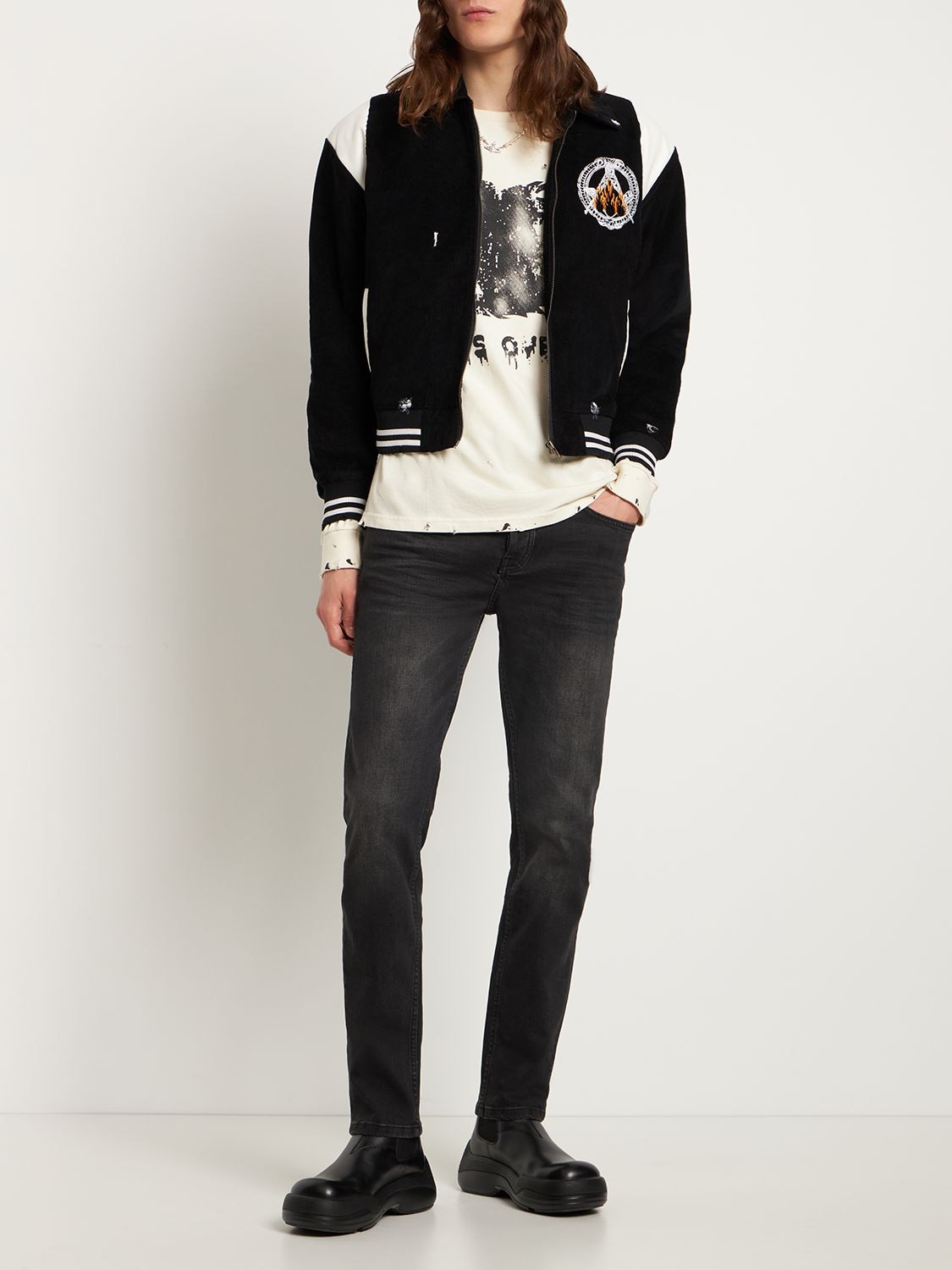 Someit H.m Vintage Corduroy Varsity Jacket In Black | ModeSens