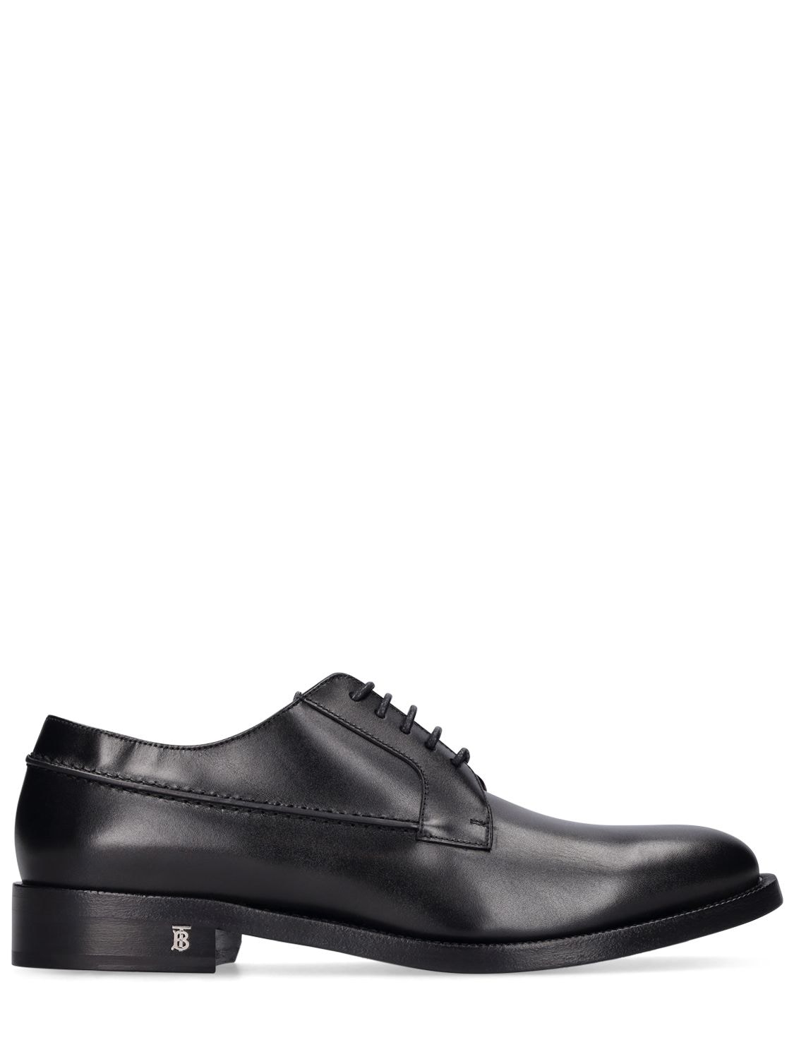 Burberry Cunnigham Leather Lace-up Shoes In Black