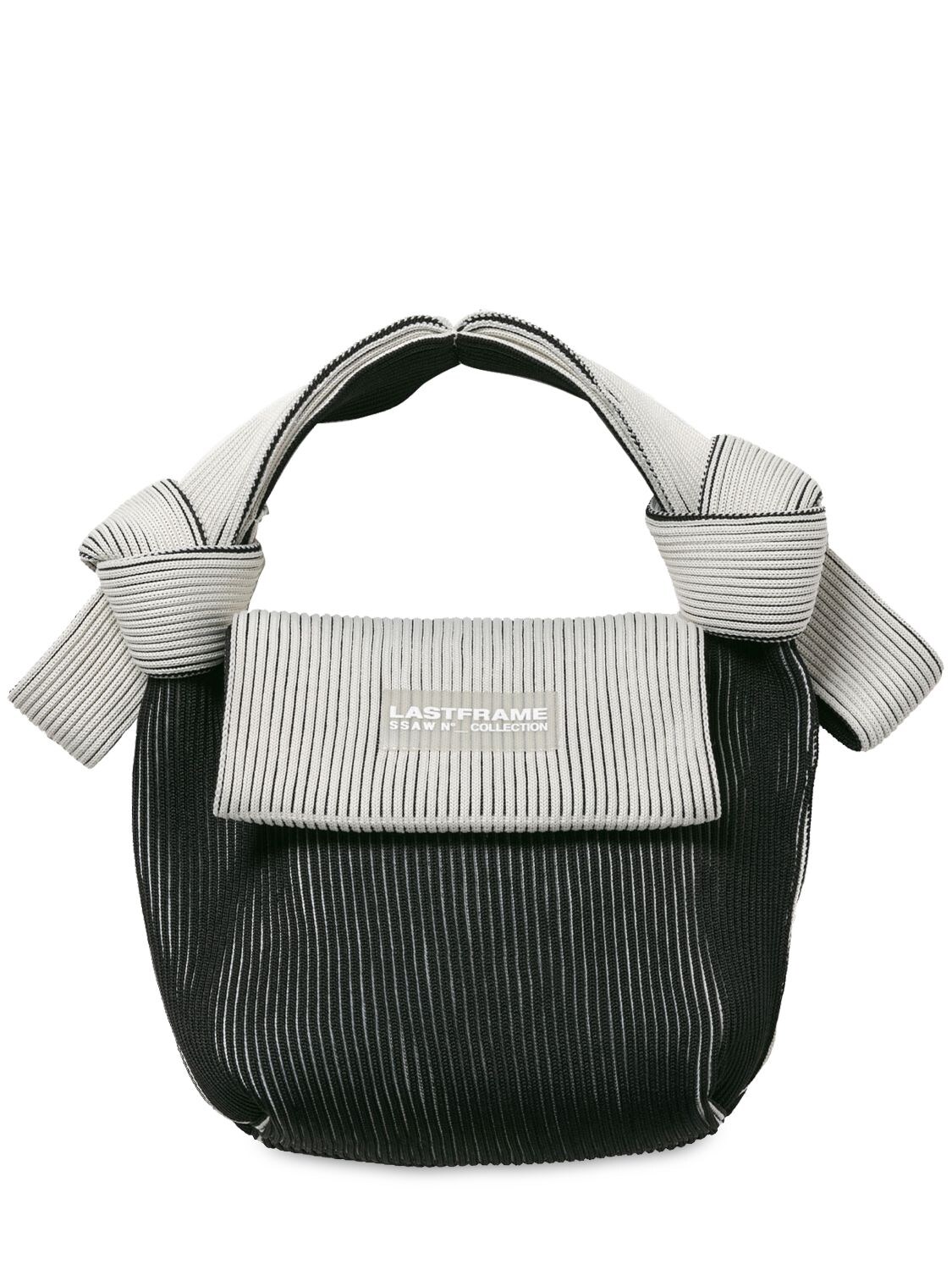 Lastframe Bi-color Obi Bag In Ivory,black | ModeSens