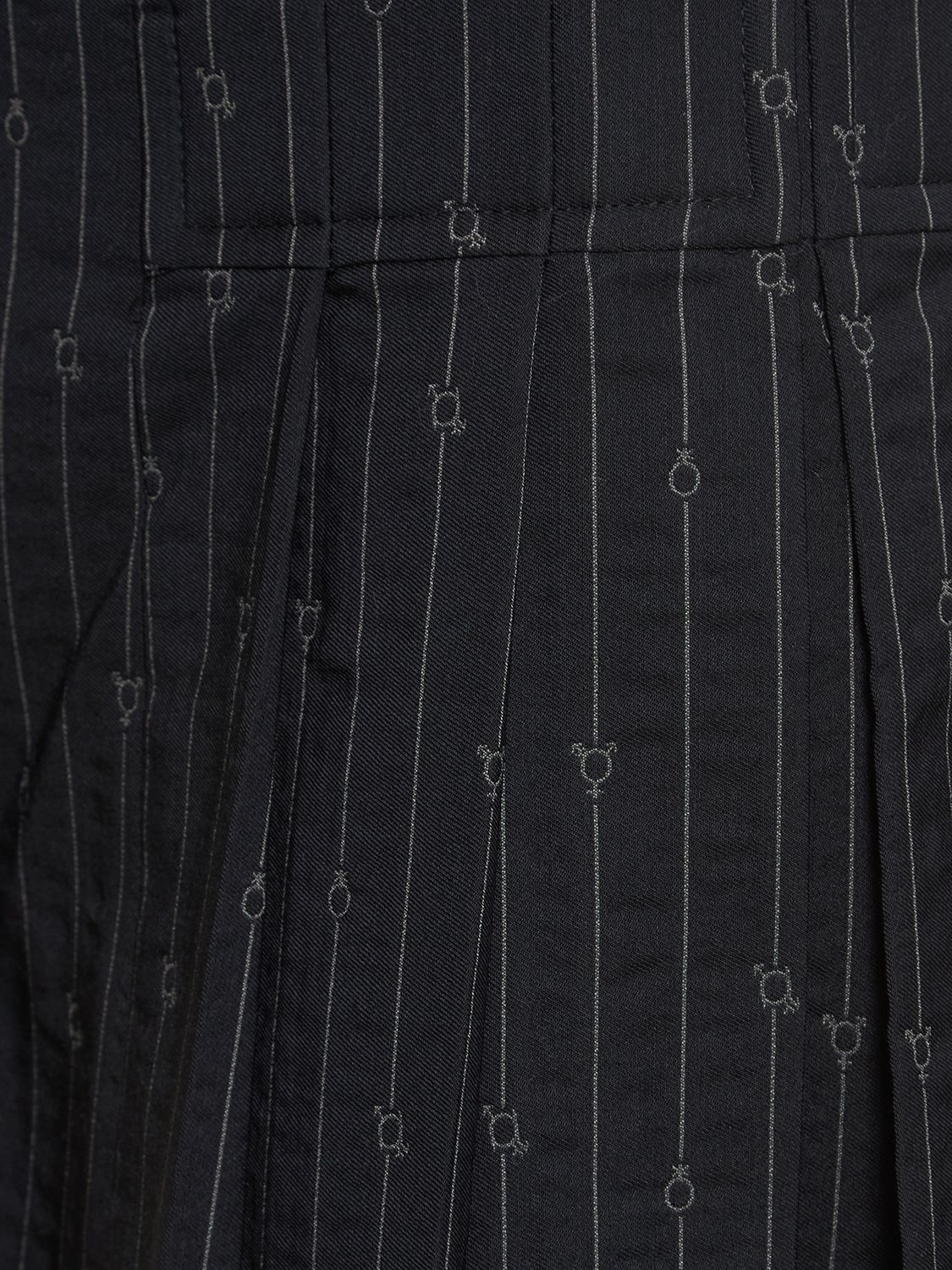 Shop Charles Jeffrey Loverboy Pleated Pinstripe Wool Blend Shorts In Navy