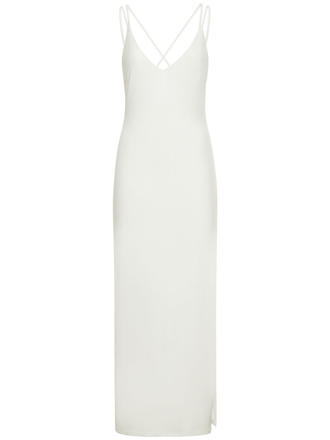Third Form Off-white Form Cross Back Midi Dress In White