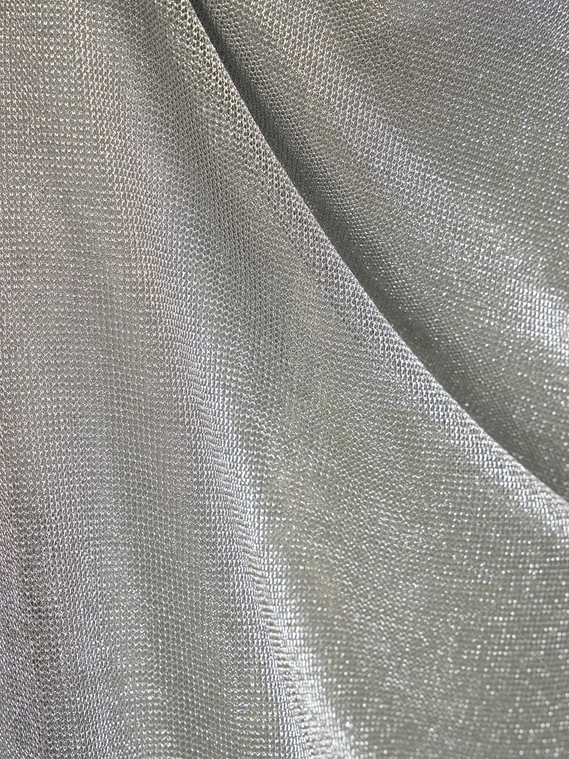 Third Form Heavy Metal Knit Long Skirt In Silver