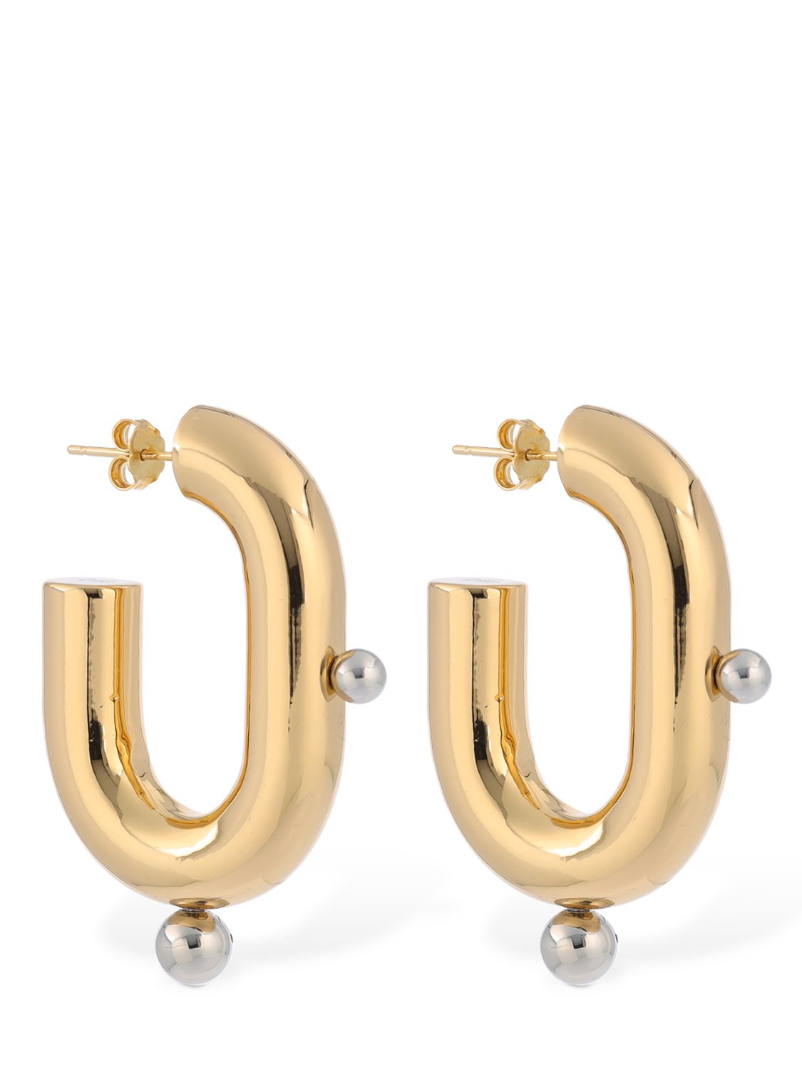 Rabanne Xl Link Comet Hoop Earrings In Gold Silber