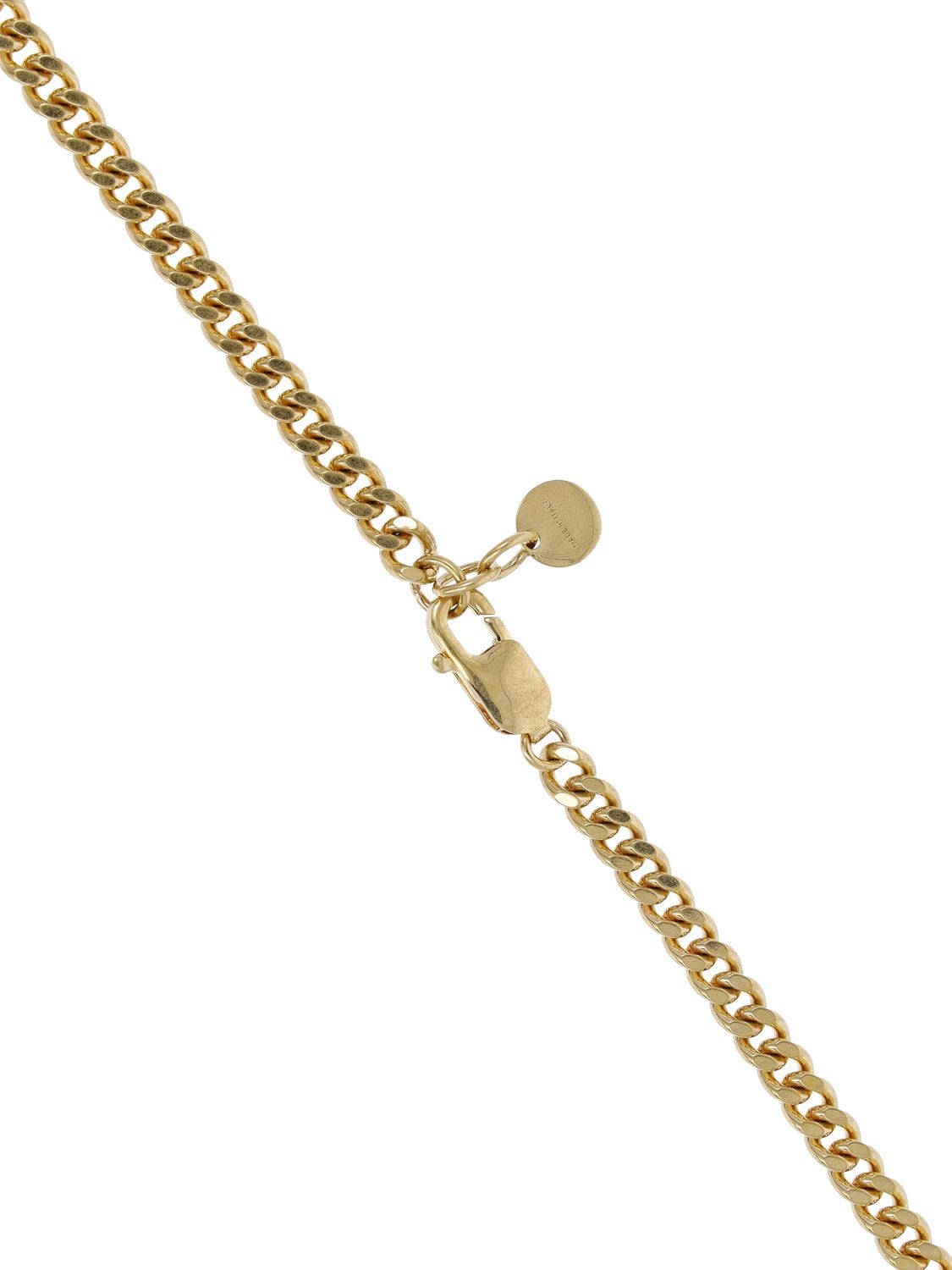 Shop Palm Angels Small Pa Thin Chain Necklace In Gold
