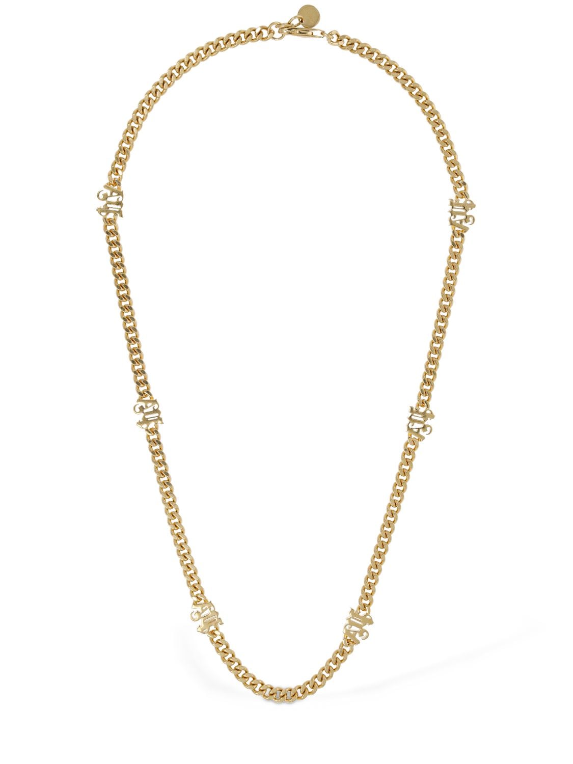 Palm Angels Small Pa Thin Chain Necklace In Gold