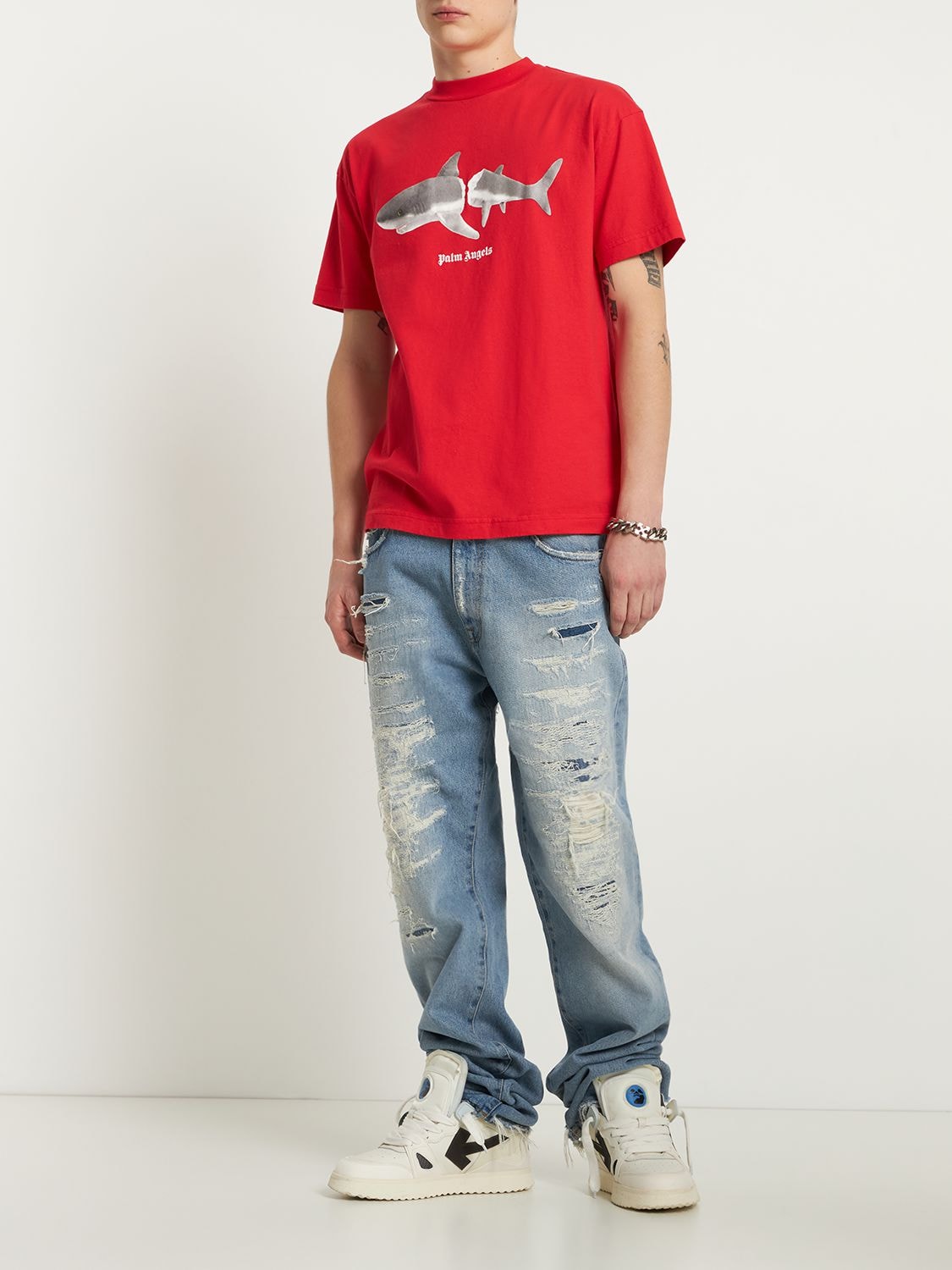 Red Palm angels jersey cotton tee