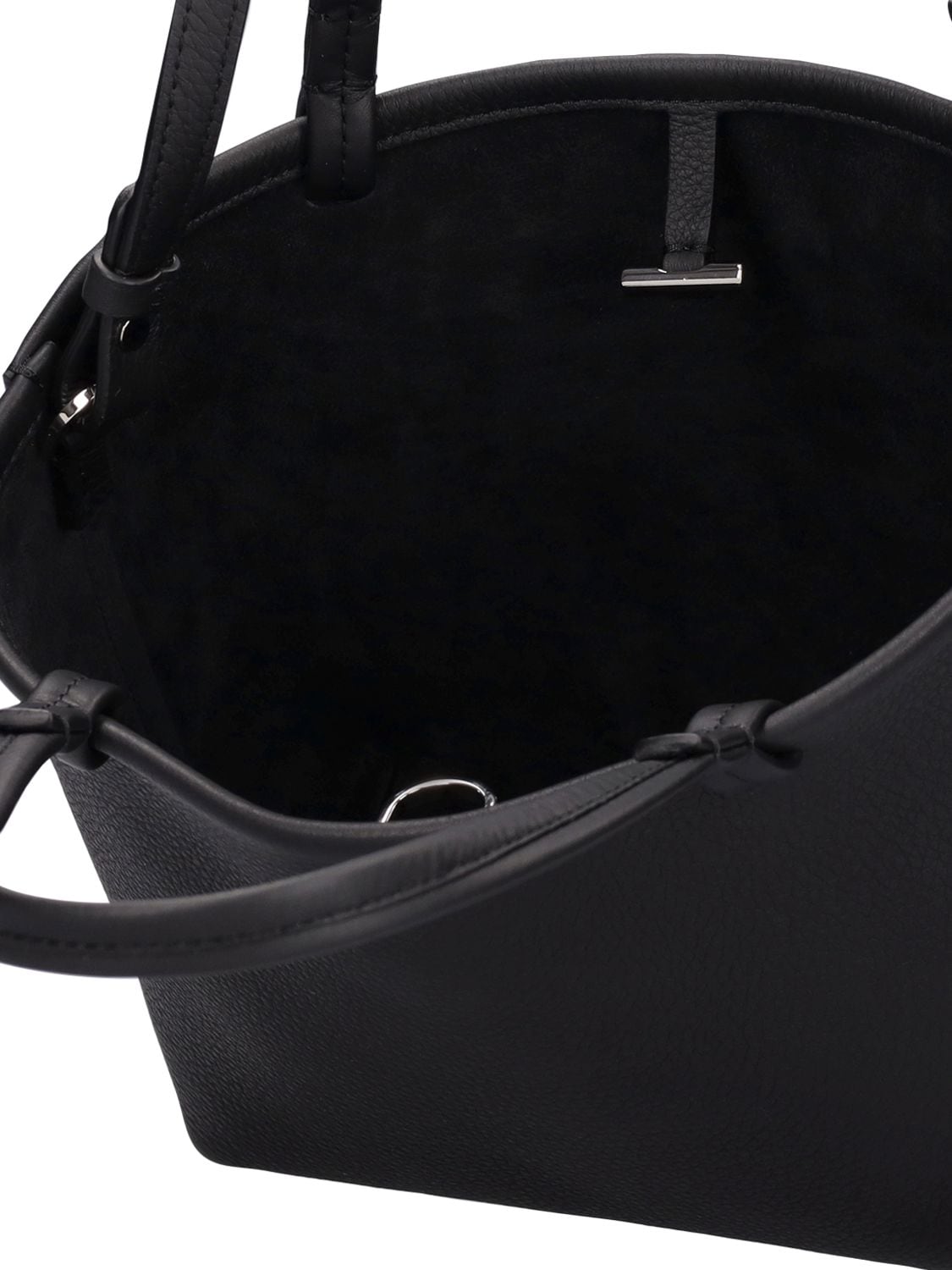 Shop The Row Small Park Grain Leather Tote Bag In Black Pld