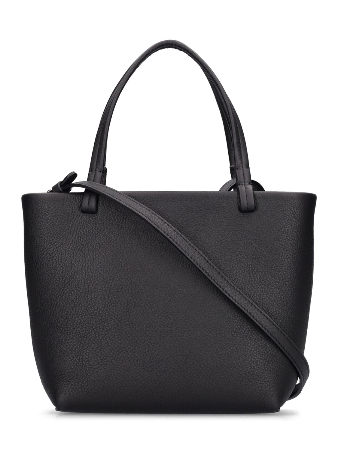 Shop The Row Small Park Grain Leather Tote Bag In Black Pld