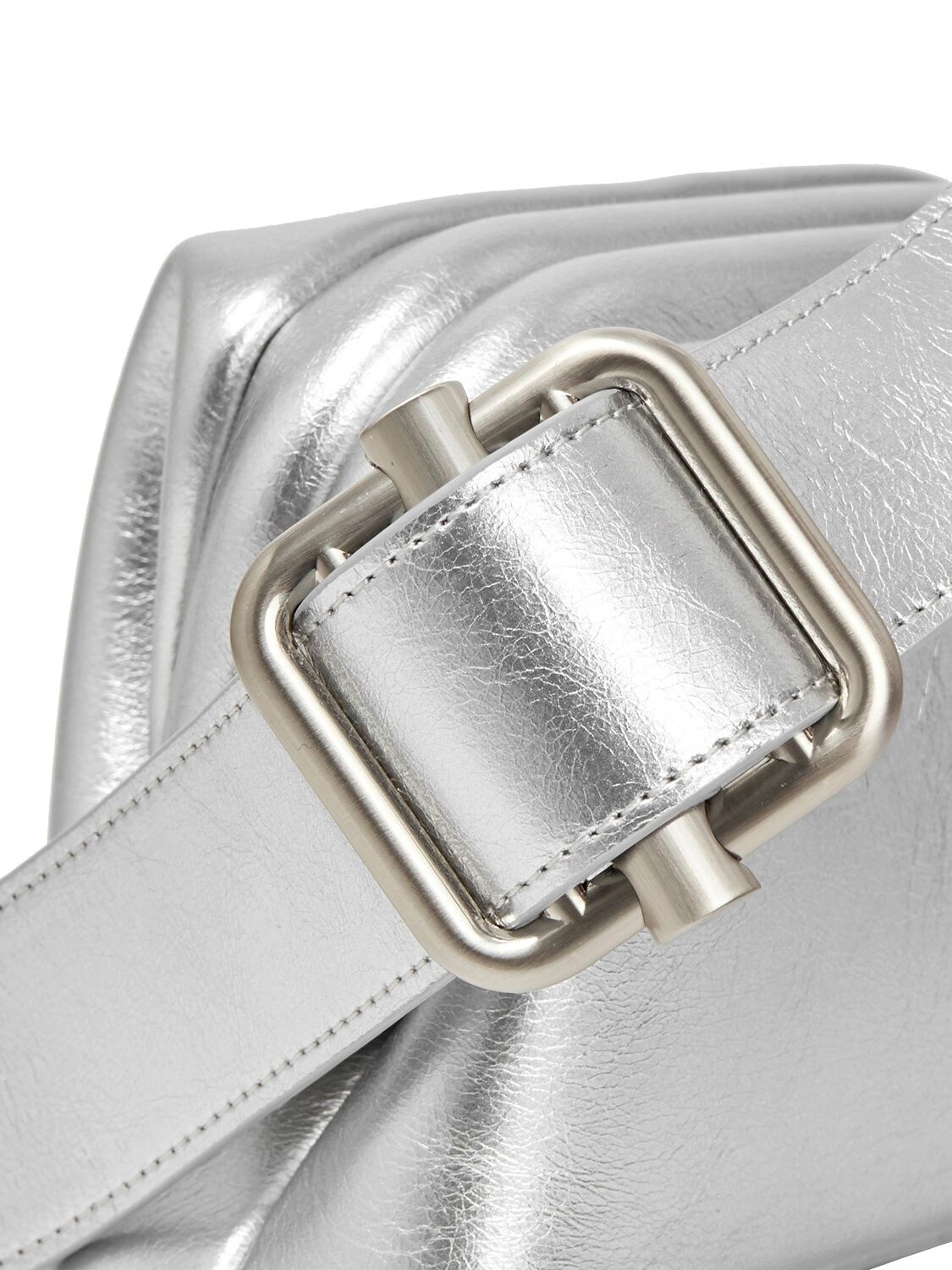 Shop Osoi Pecan Brot Leather Shoulder Bag In Silver