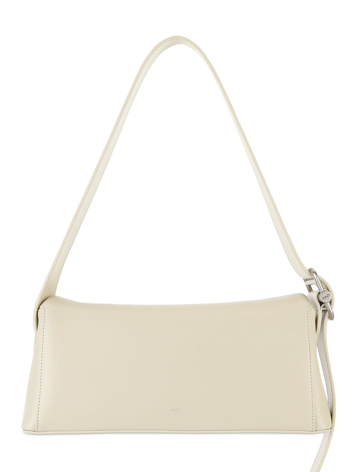 Shop Osoi Folder Brot Leather Shoulder Bag In Cream