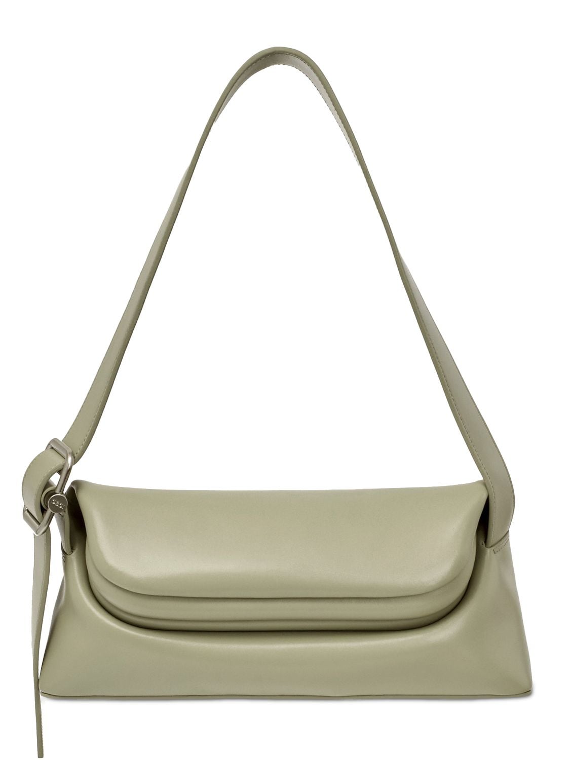 Osoi Folder Brot Leather Shoulder Bag In Sage Green | ModeSens