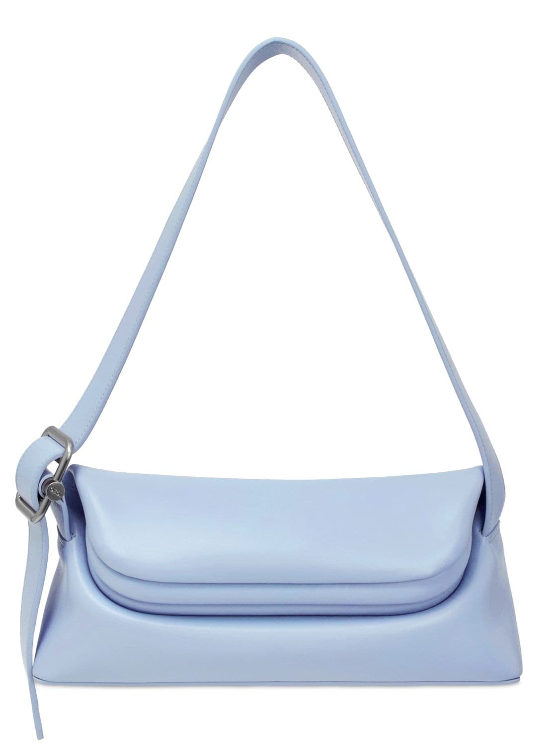 Osoi Folder Brot Leather Shoulder Bag In Light Blue | ModeSens