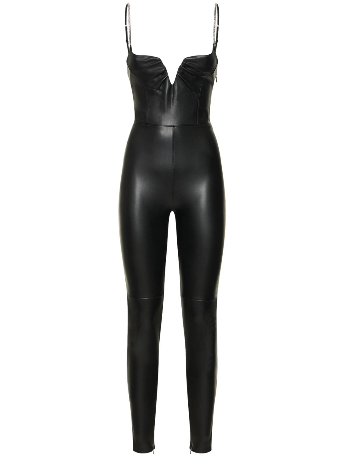 ALIX NYC ZANDER FAUX LEATHER CATSUIT