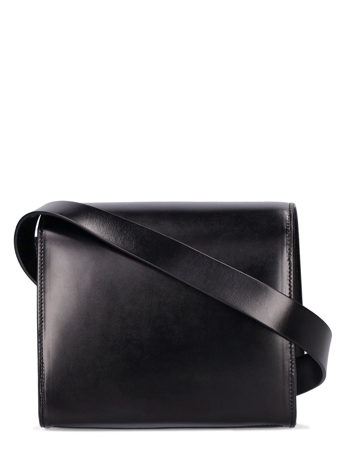 Shop Lemaire Leather Camera Bag In Black