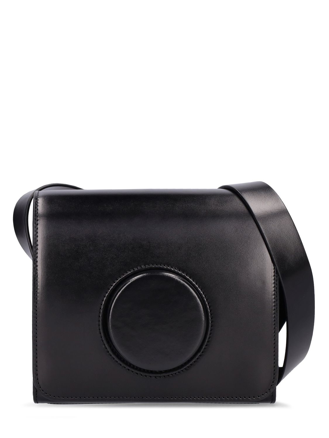 Lemaire Leather Camera Bag In Black