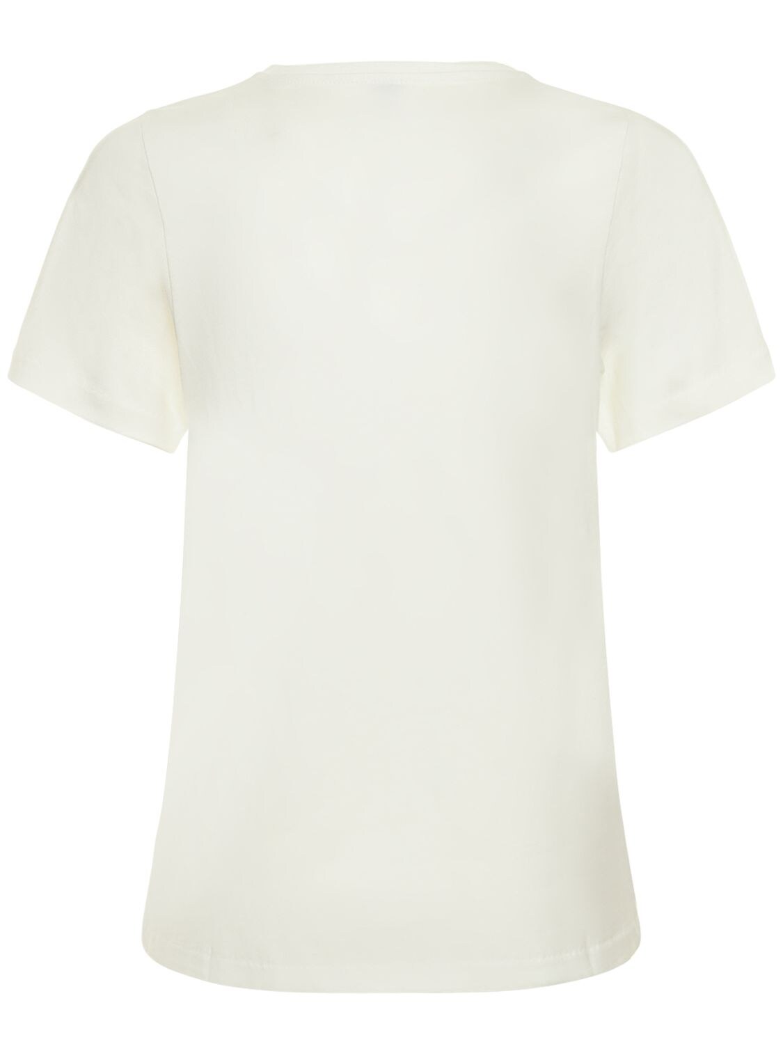 Shop Totême Curved Seam Cotton T-shirt In White