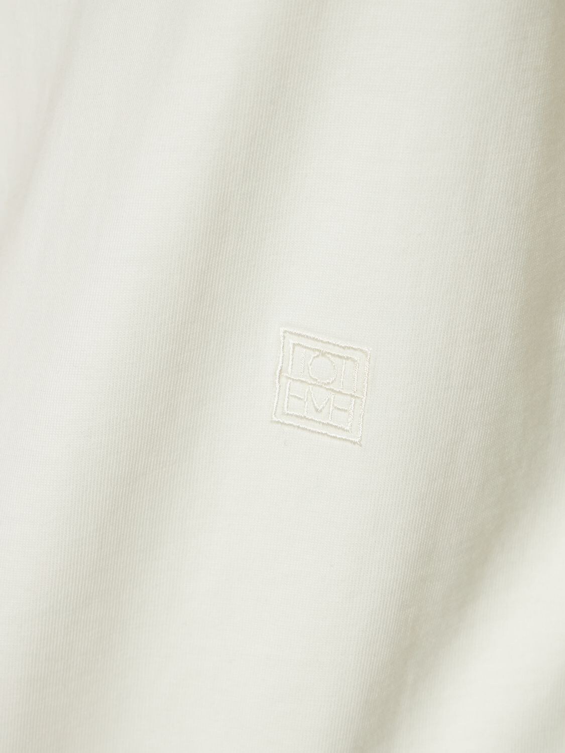 Shop Totême Curved Seam Cotton T-shirt In White