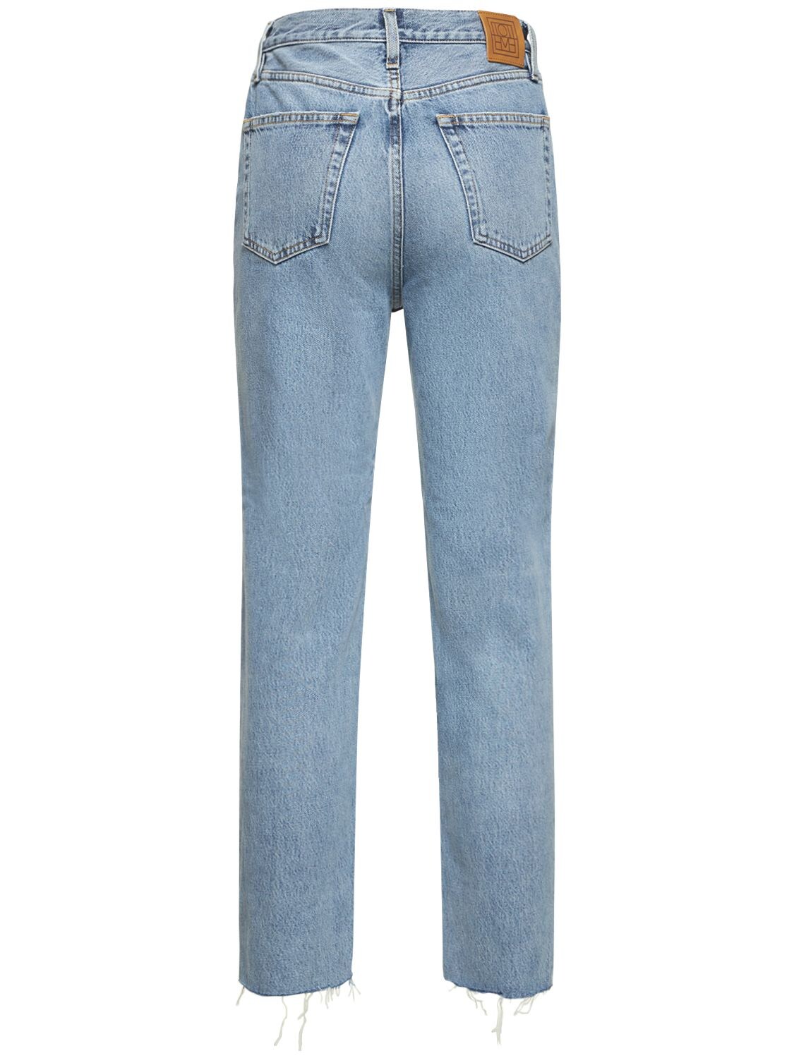 Shop Totême Organic Cotton Denim Classic Cut Jeans In Blue