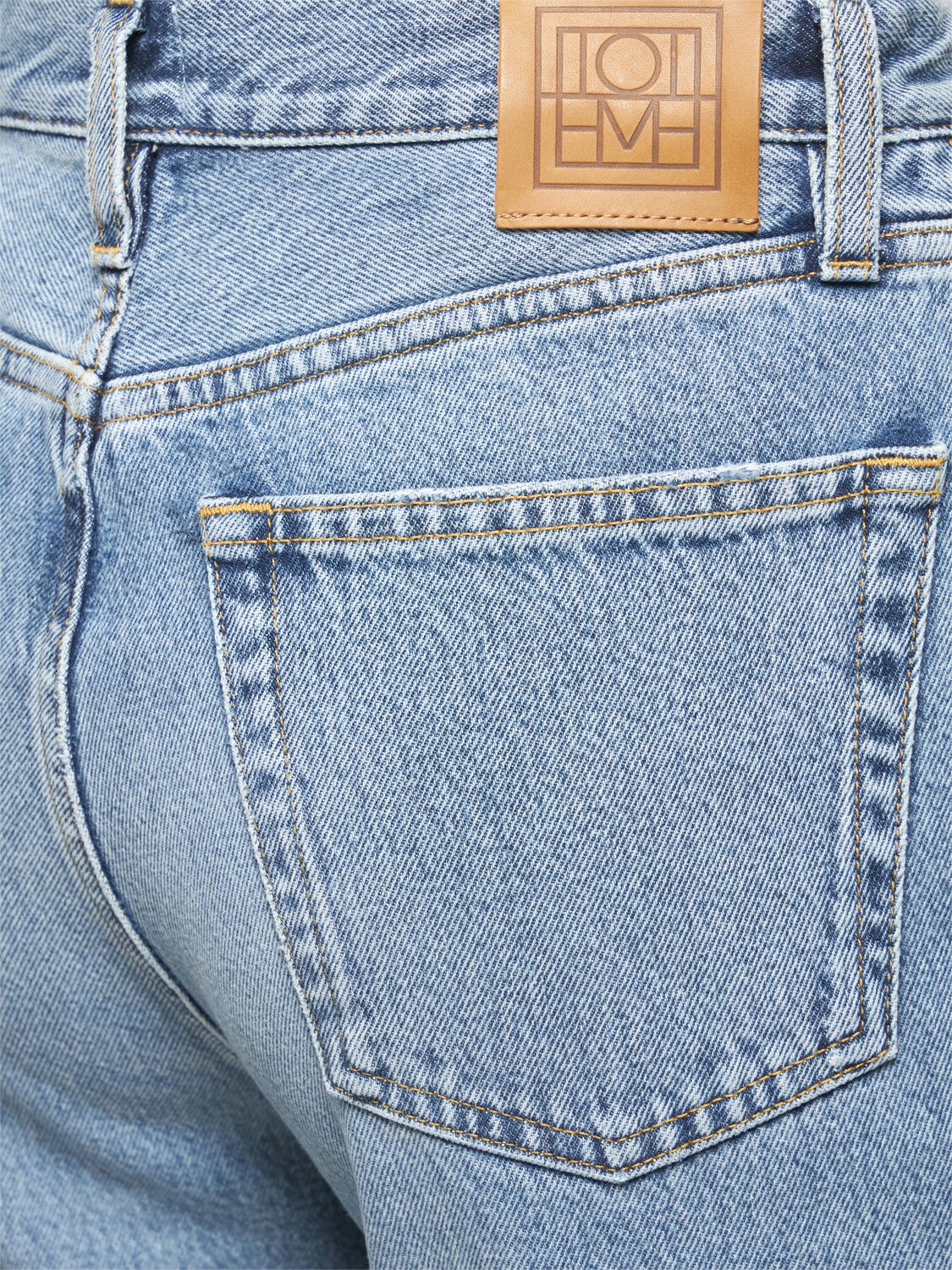 Shop Totême Organic Cotton Denim Classic Cut Jeans In Blue