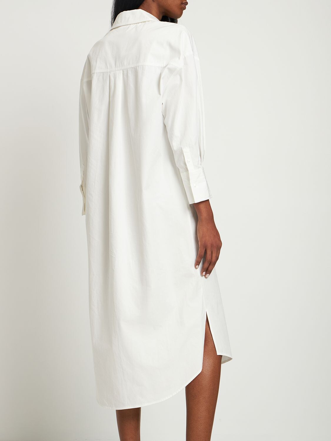 ANINE BING MIKA SHIRT COTTON POPLIN MIDI DRESS 