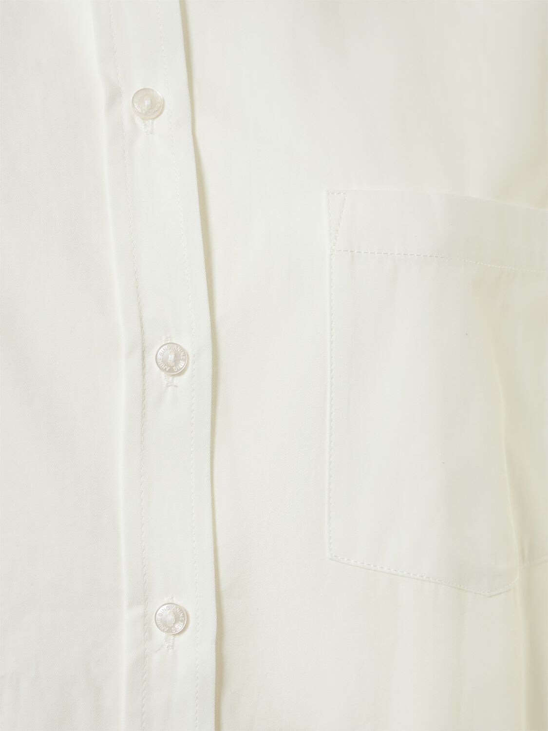 ANINE BING MIKA SHIRT COTTON POPLIN MIDI DRESS 