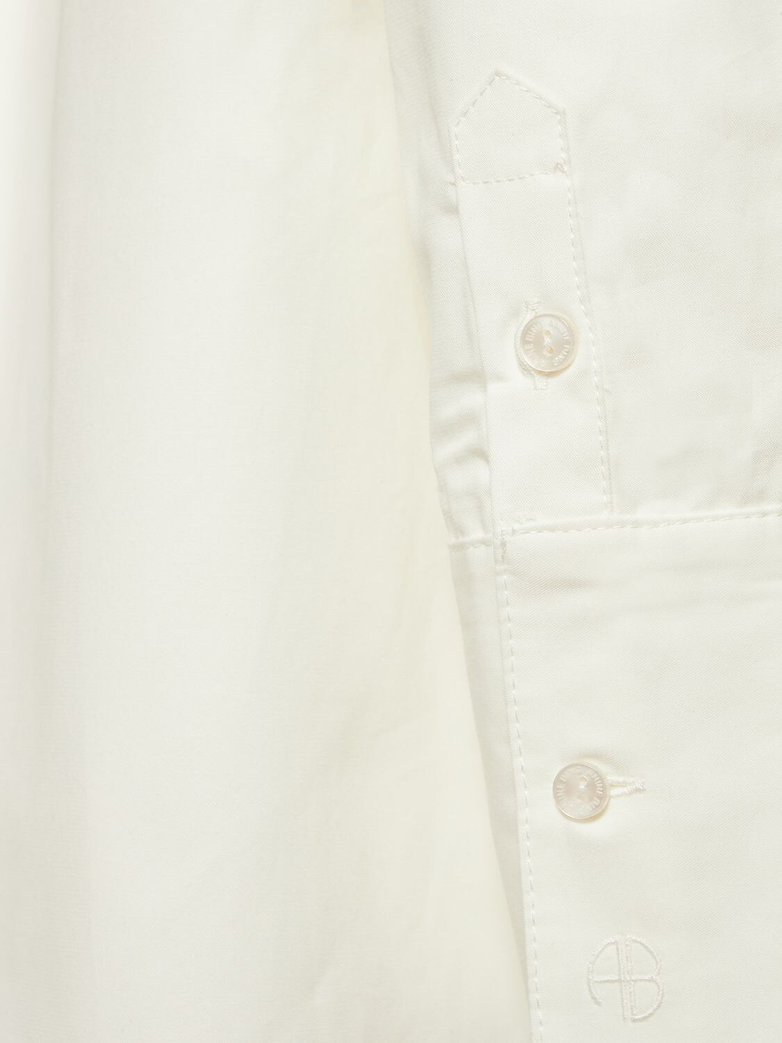 Shop Anine Bing Mika Cotton Poplin Shirt In White