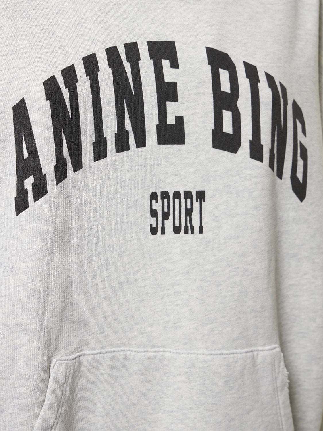 Shop Anine Bing Harvey Logo Jersey Sweatshirt In Grey