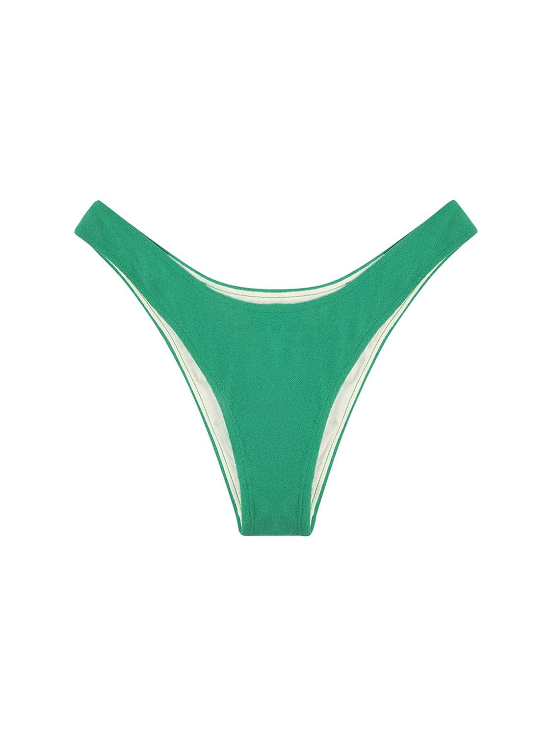 Zulu & Zephyr Towelling Curve Bikini Brief In Green