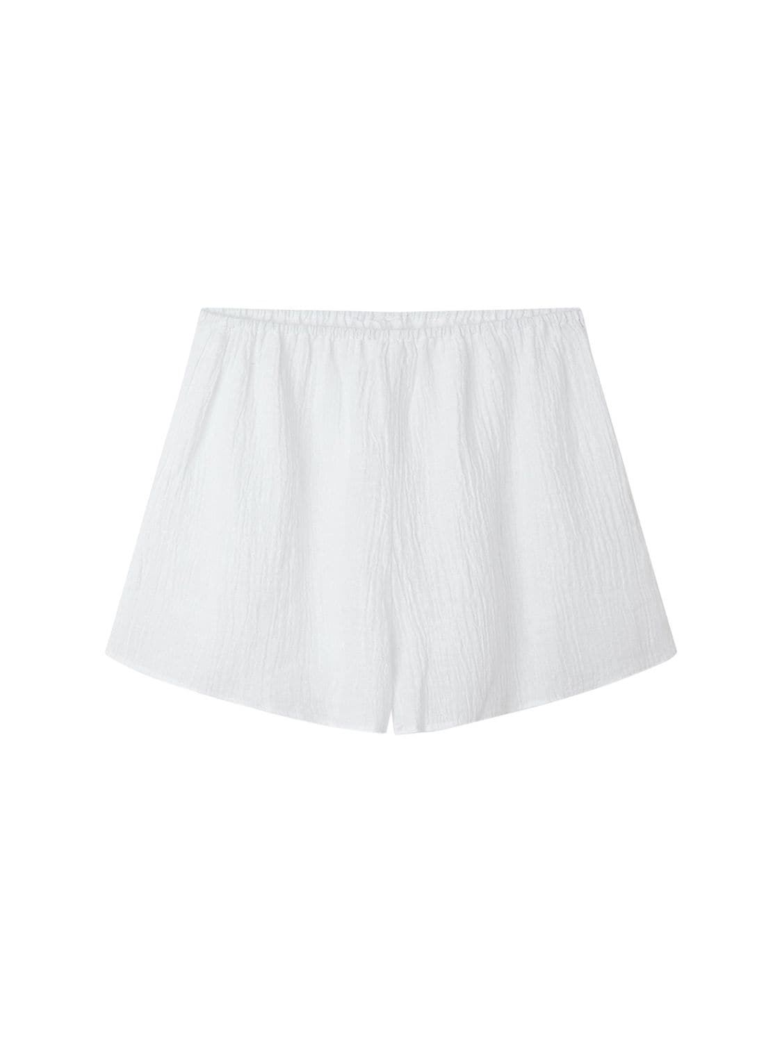 Zulu & Zephyr Textured Linen Lingerie Shorts In White | ModeSens