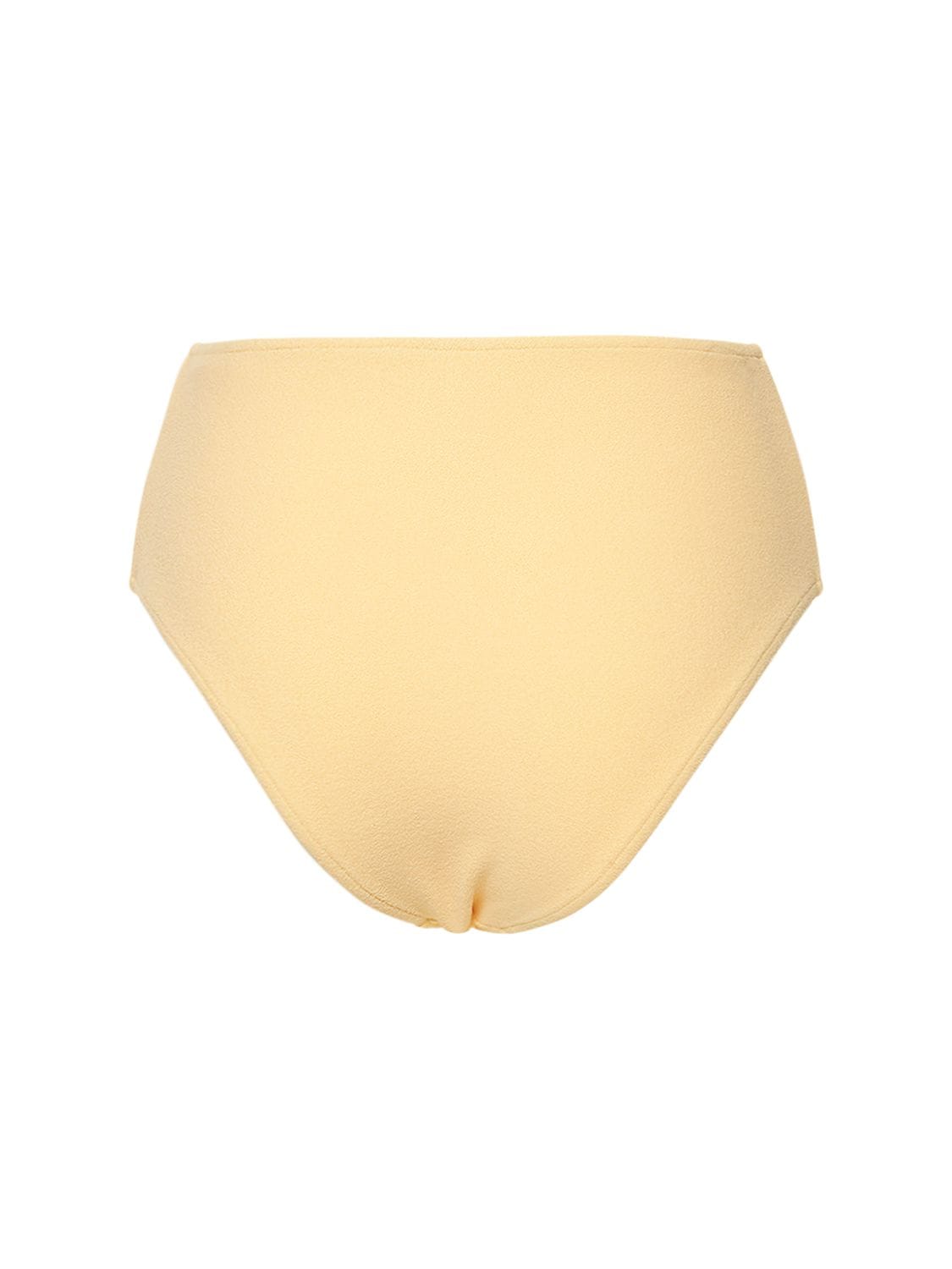 Shop Zulu & Zephyr Towelling High Waisted Bikini Brief In Yellow