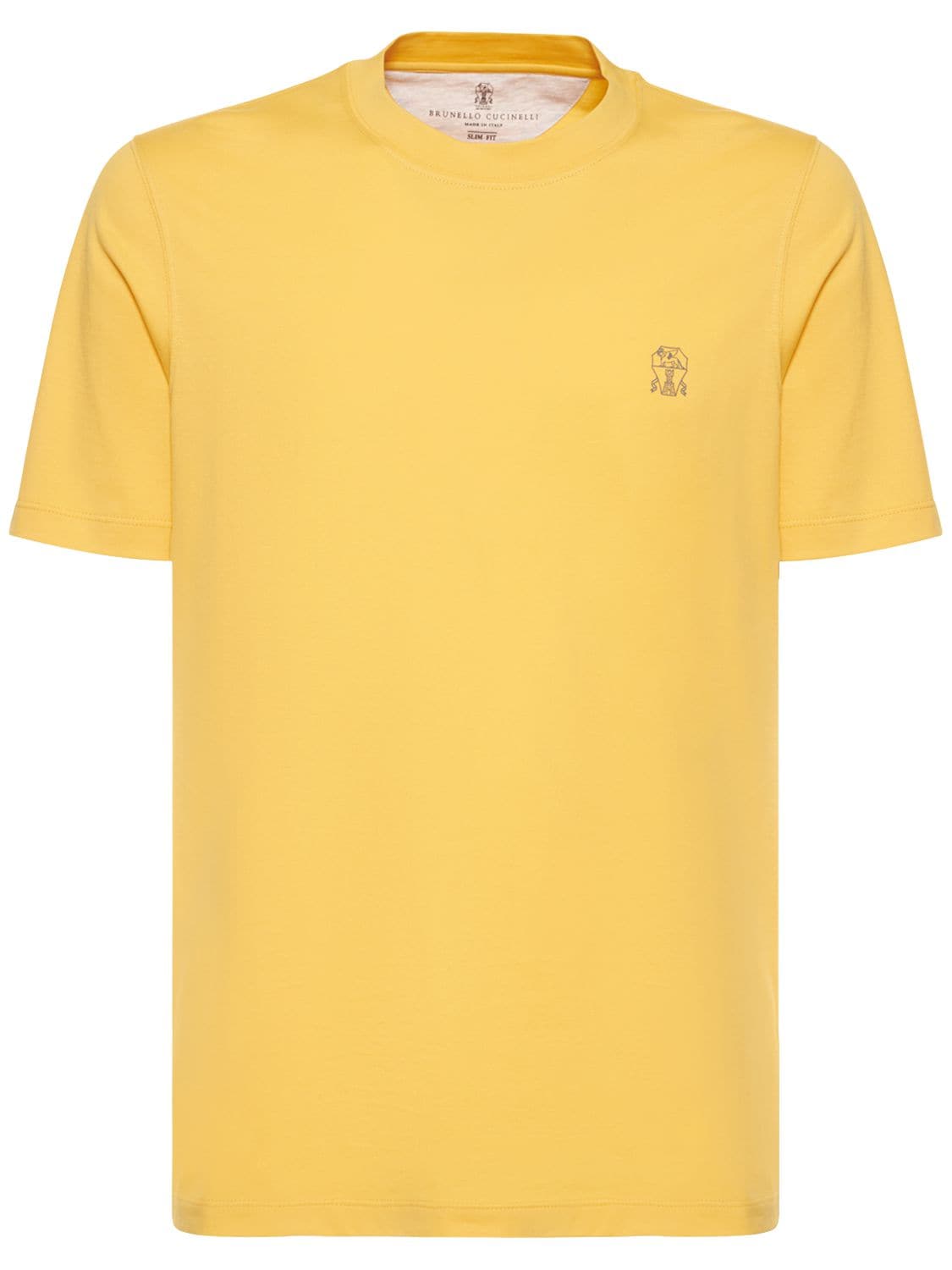 Brunello Cucinelli Logo T-shirt In Sunflower,grey