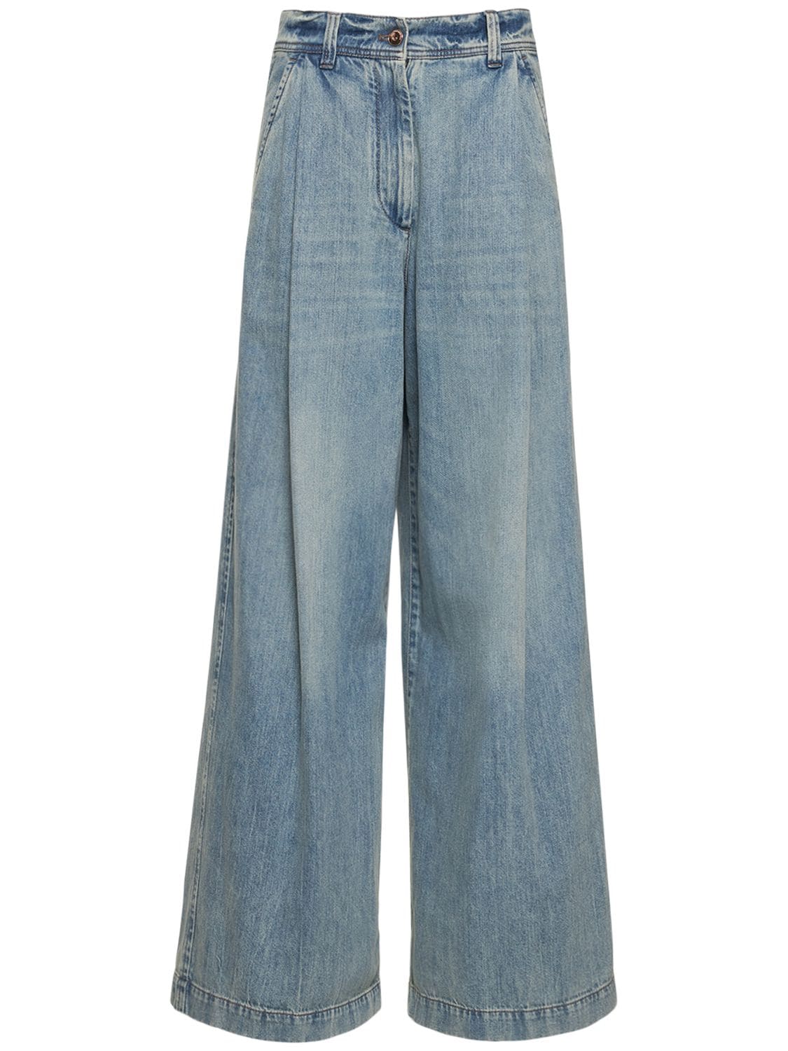 Denim Mid Waist Extra Wide Jeans