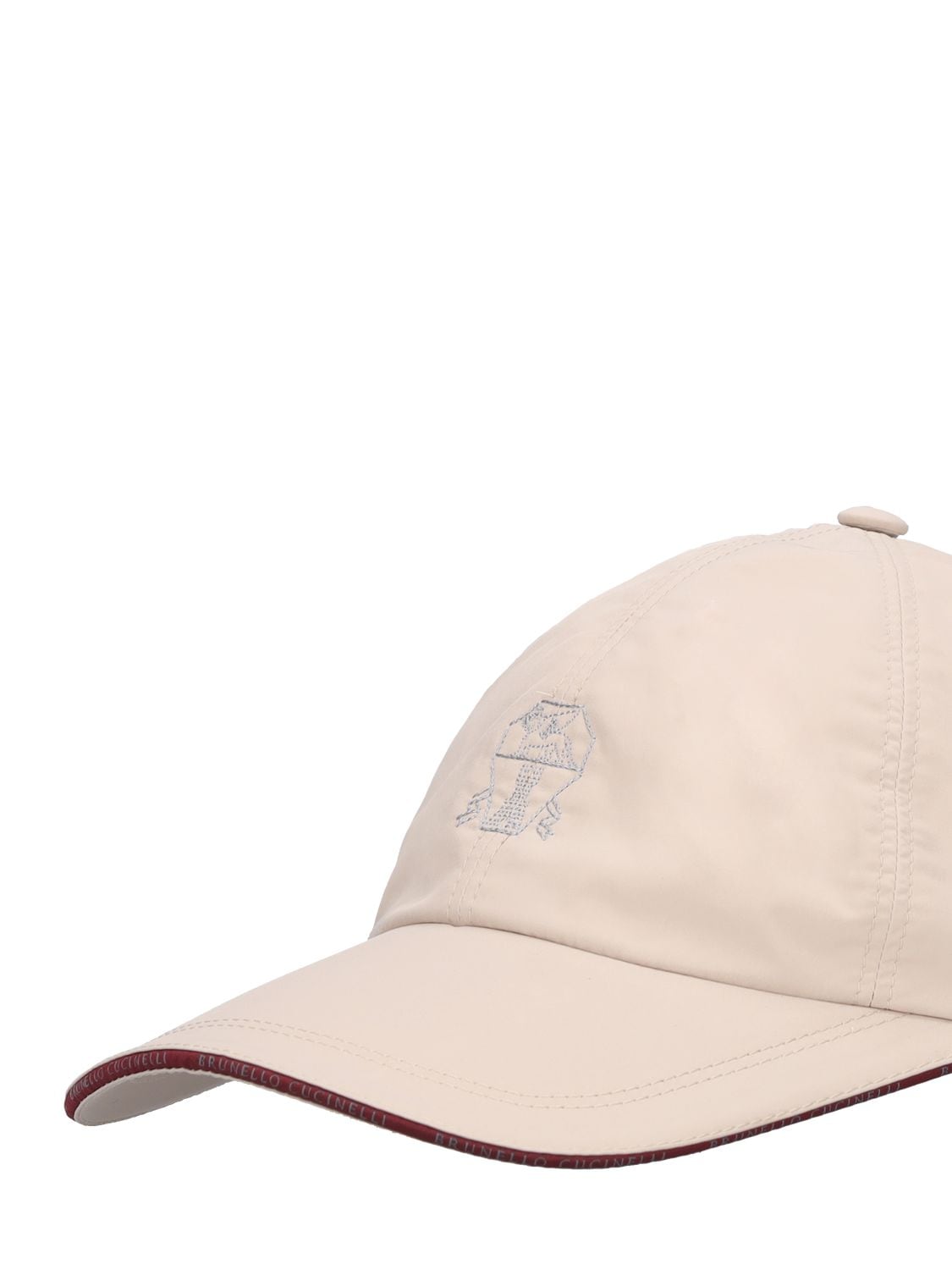Shop Brunello Cucinelli Embroidered Logo Baseball Hat In Clay