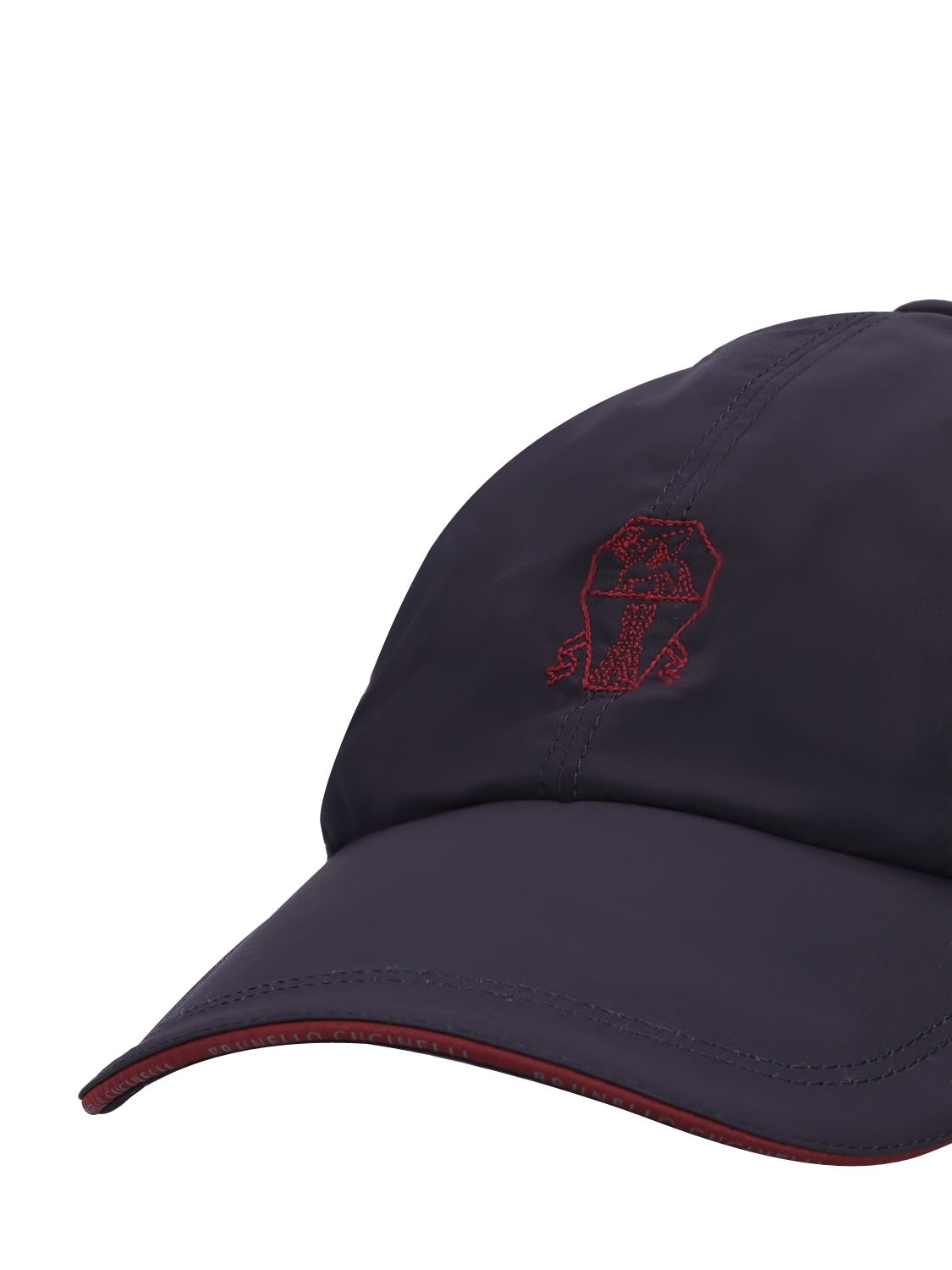 Shop Brunello Cucinelli Embroidered Logo Baseball Hat In Blue