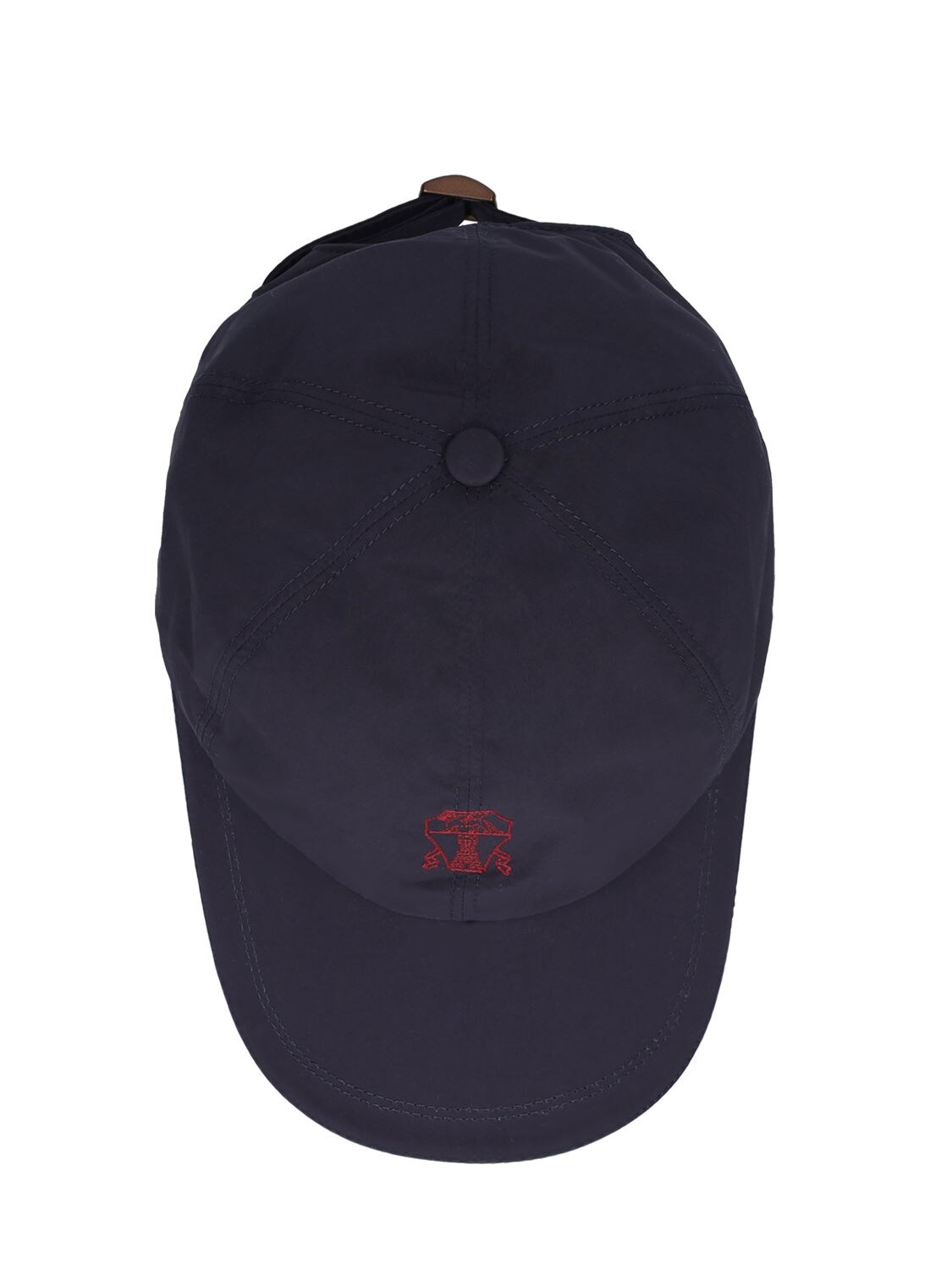 Shop Brunello Cucinelli Embroidered Logo Baseball Hat In Blue