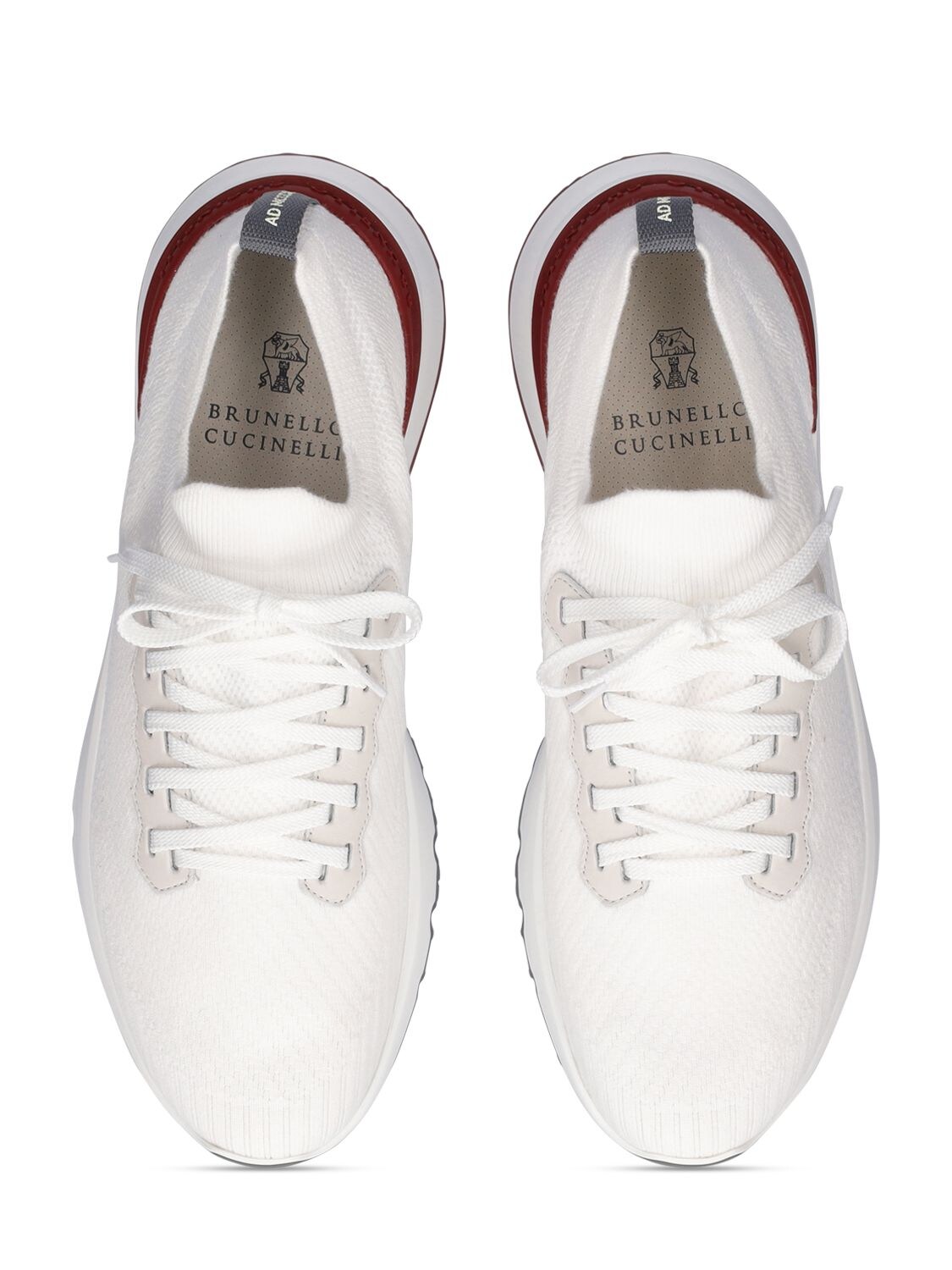 Shop Brunello Cucinelli Cotton Low Top Sneakers In White