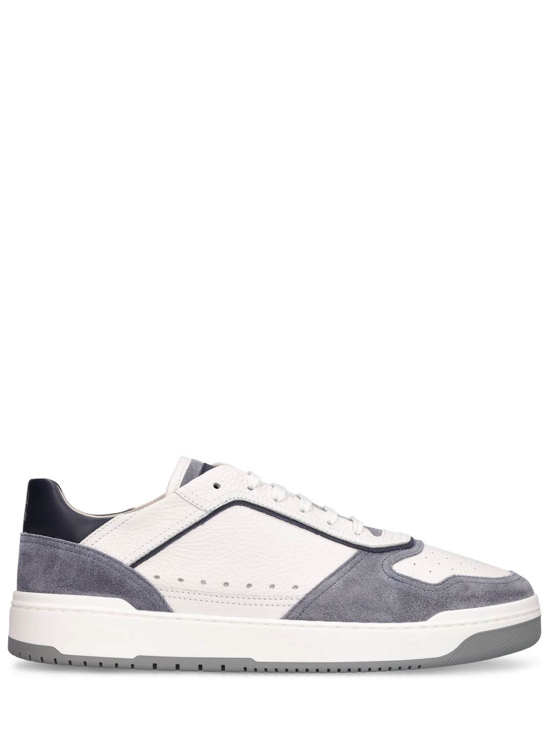 Brunello Cucinelli Leather Sneakers In Grey
